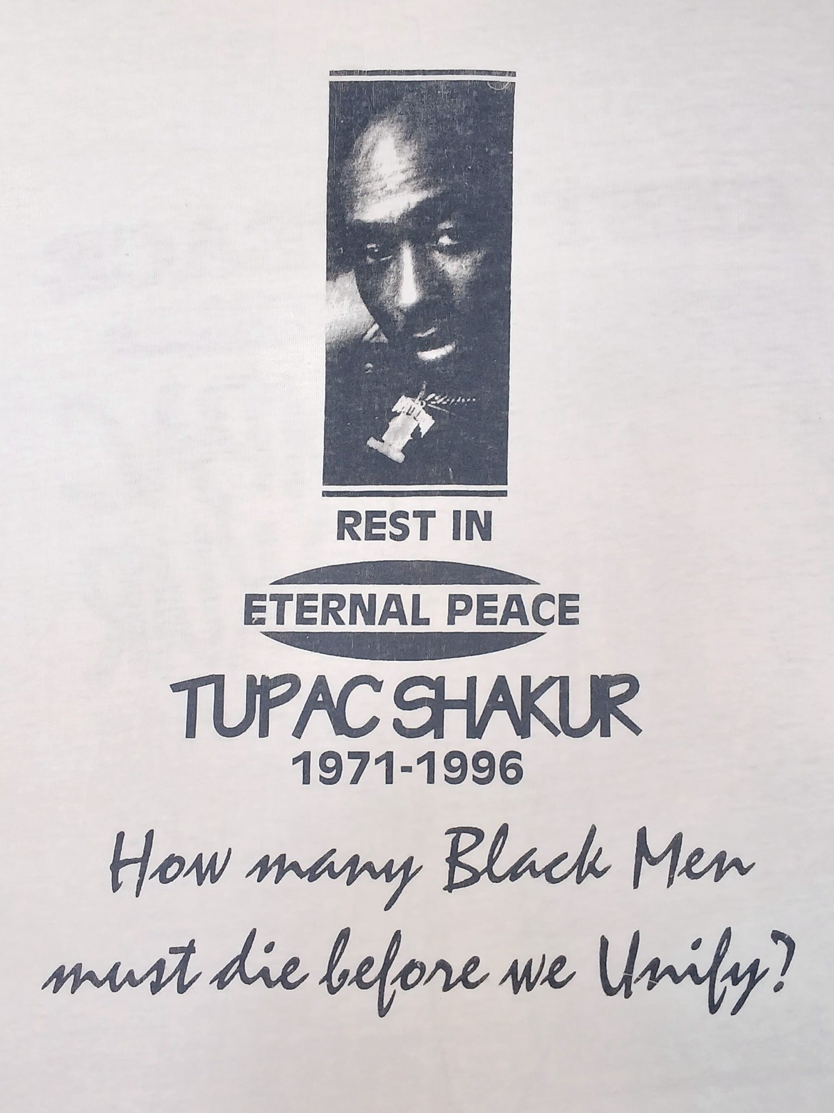 Vintage Double-Sided Tupac 2Pac T-Shirt Memorial In Memory 1996 90s Men’s XL