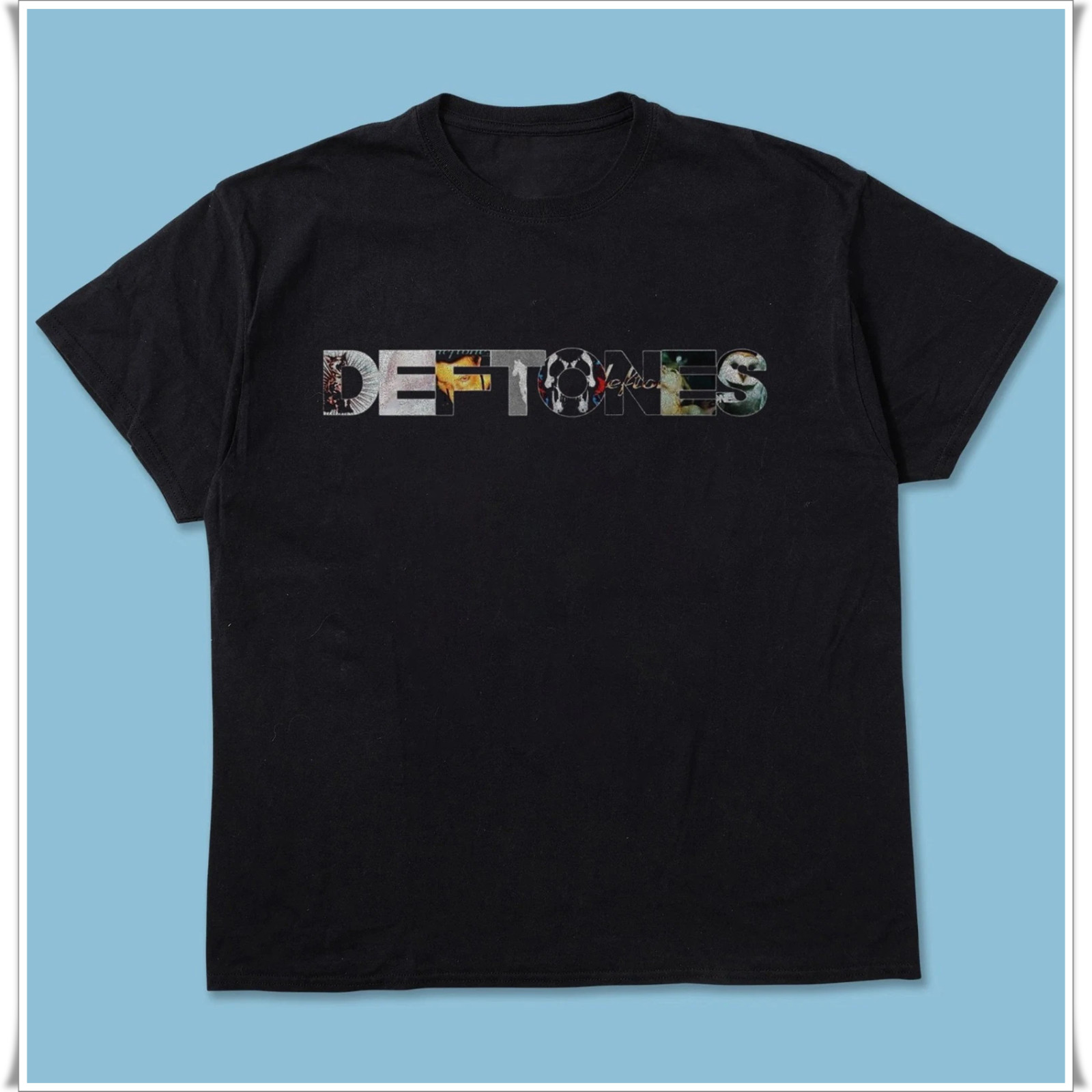Deftones Complete Album Collage Alternative Metal Band Music Graphic Tee
