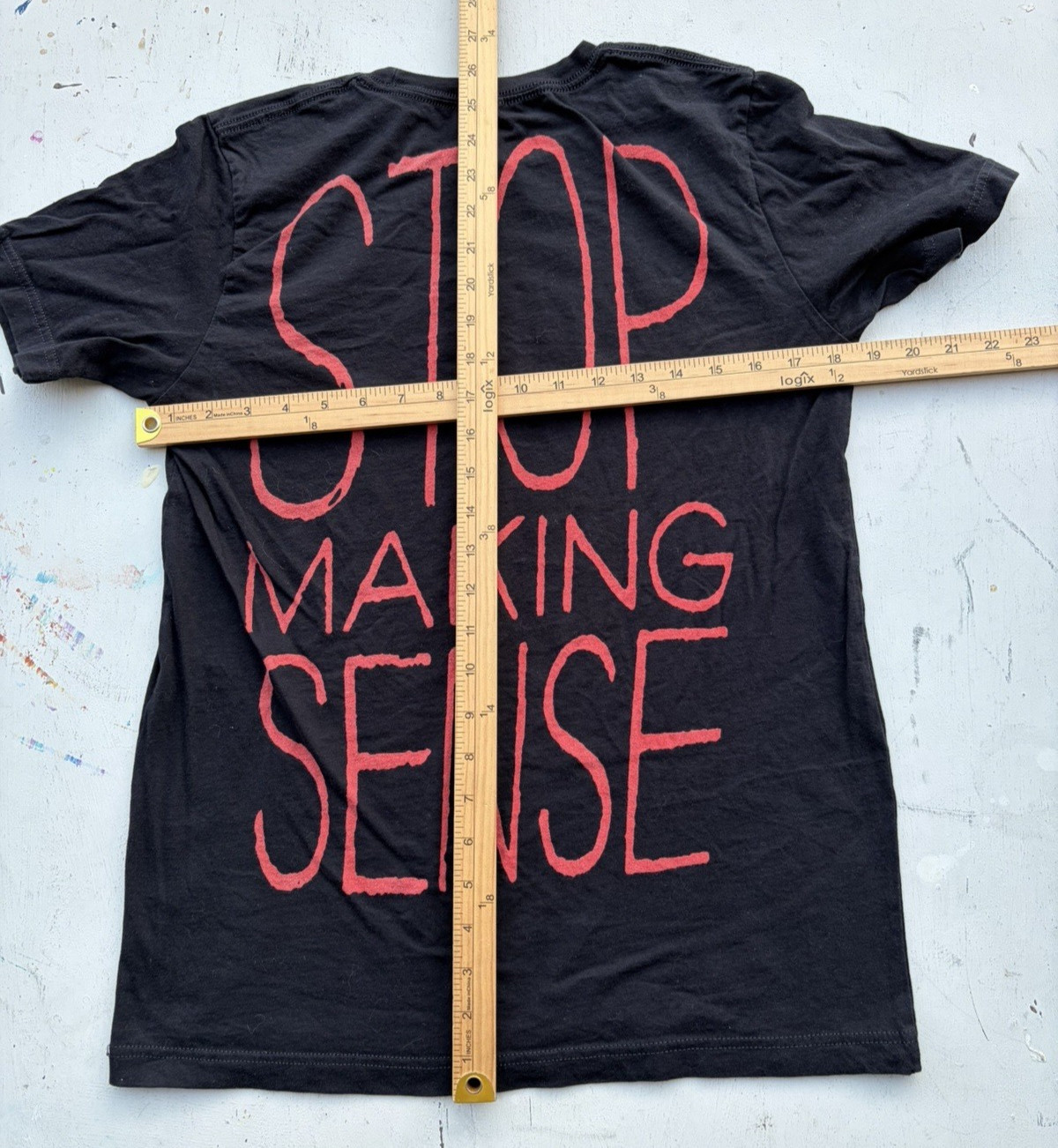 Men’s Talking Heads T-Shirt Black Spell-Out NO SIZE 80s Stop Making Sense NYC