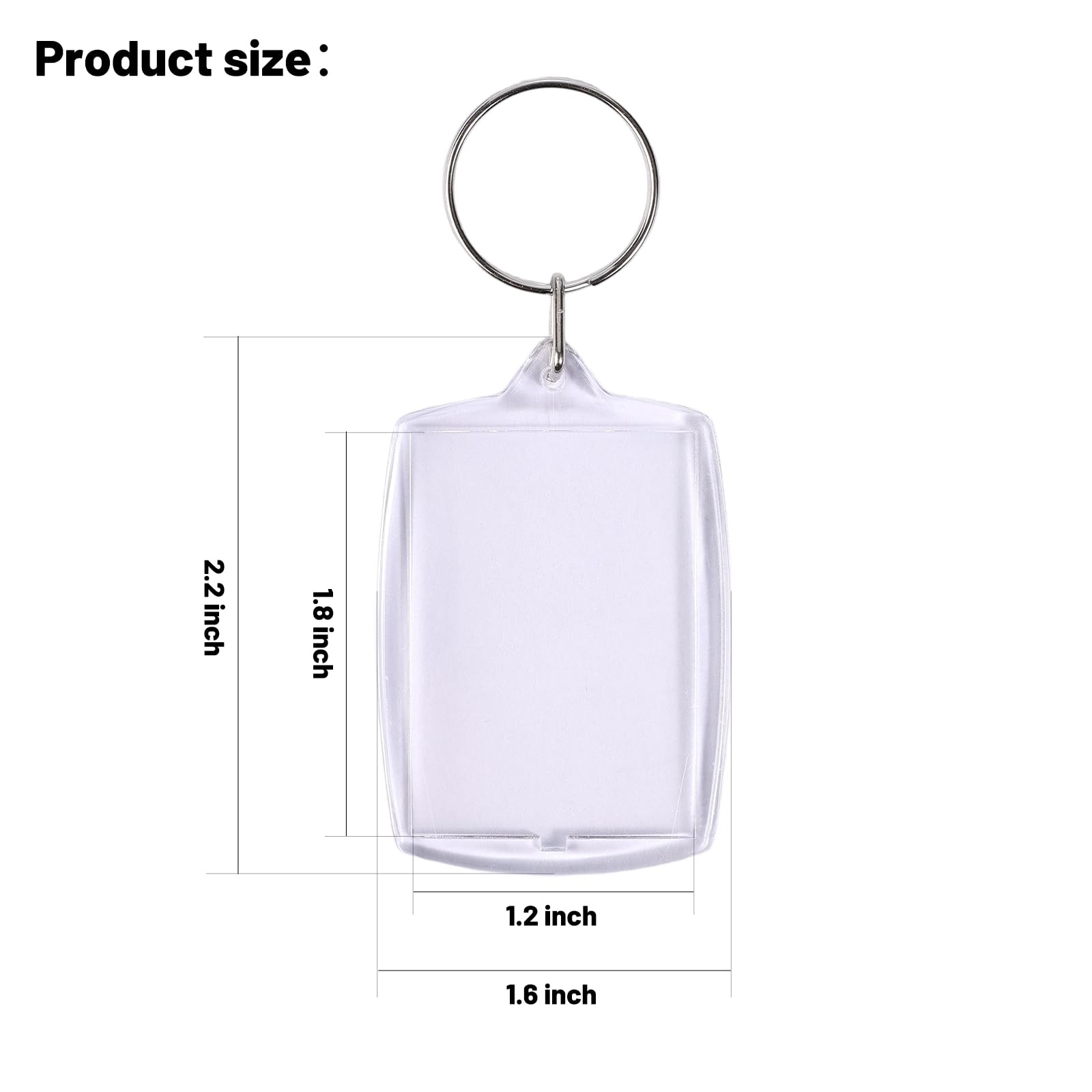 JasperKino 30pcs Pendant Picture Frame keychain, Clear Acrylic Photo Frame Ke…