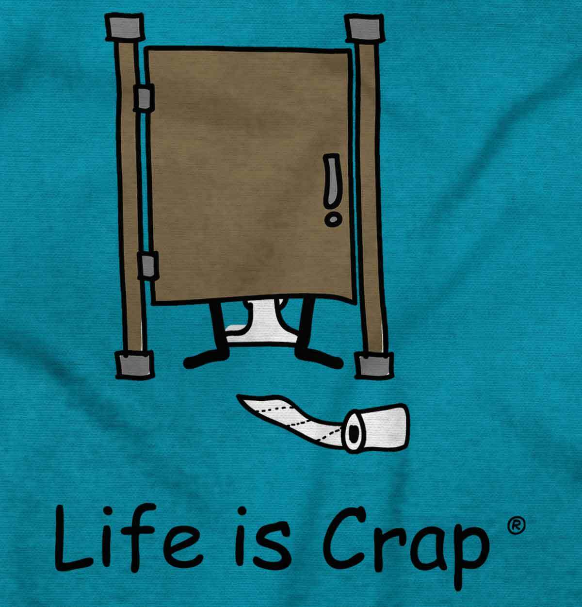 Life is Crap Sucks Toilet Paper Funny Gift Womens or Mens Crewneck T Shirt Tee