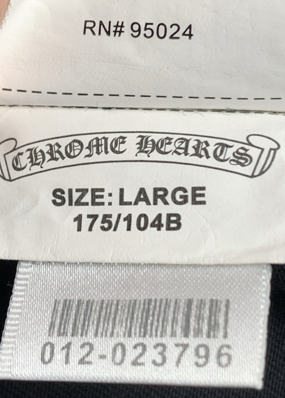 Chrome Hearts USA T-Shirt Men’s Large Black American Flag Print Crew Cotton