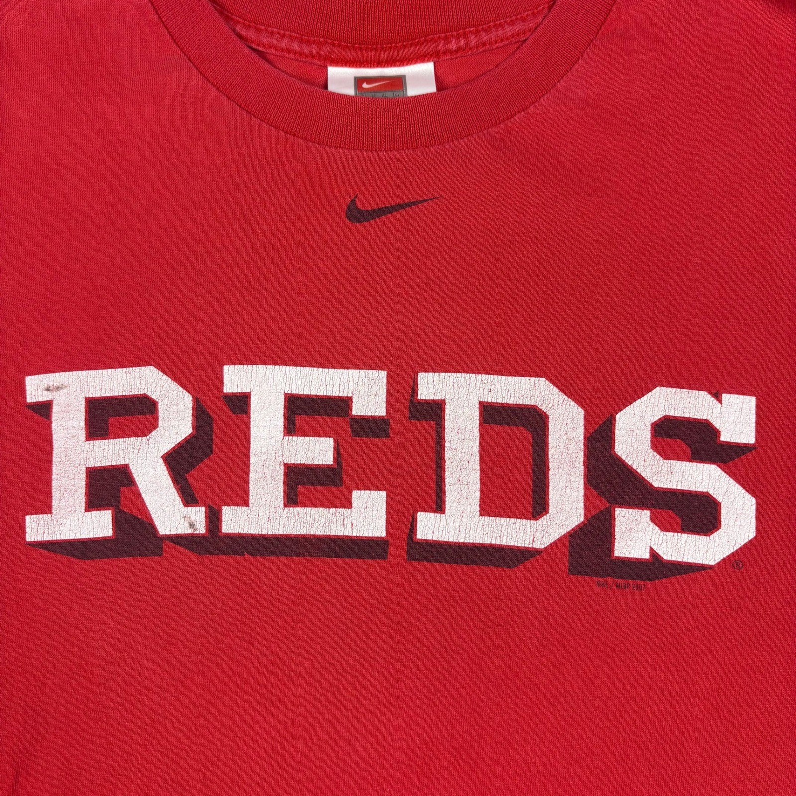 Vintage 2007 Nike Cincinnati Reds MLB T-Shirt Red Mens Large Graphic Tee