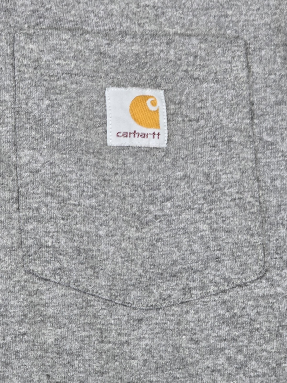 Carhartt Mens Long Sleeve Original Fit Pocket T-Shirt Size Medium Grey Flawed