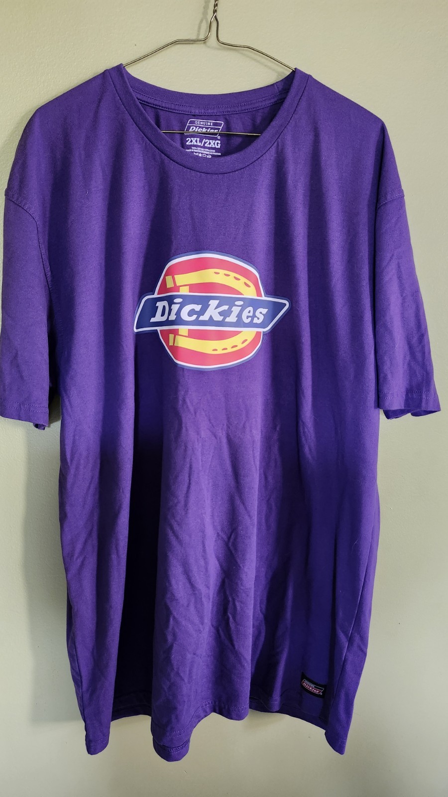 Dickies Graphic Logo Mens Purlple T Shirt. 2XL