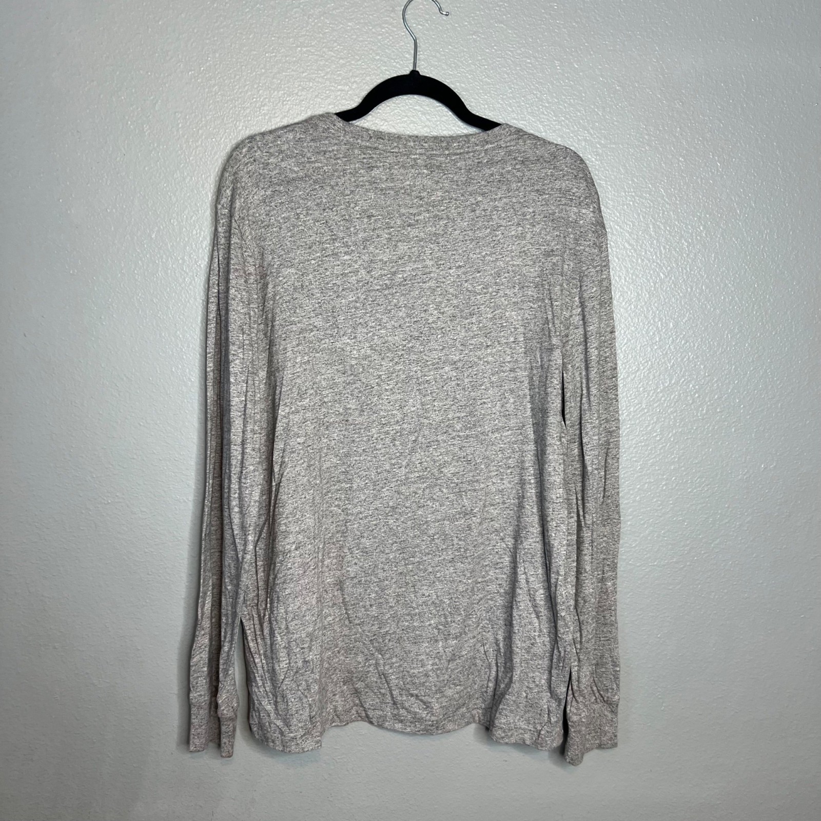 Polo Ralph Lauren Long Sleeve T-Shirt Mens Size L Gray Neutral Tee