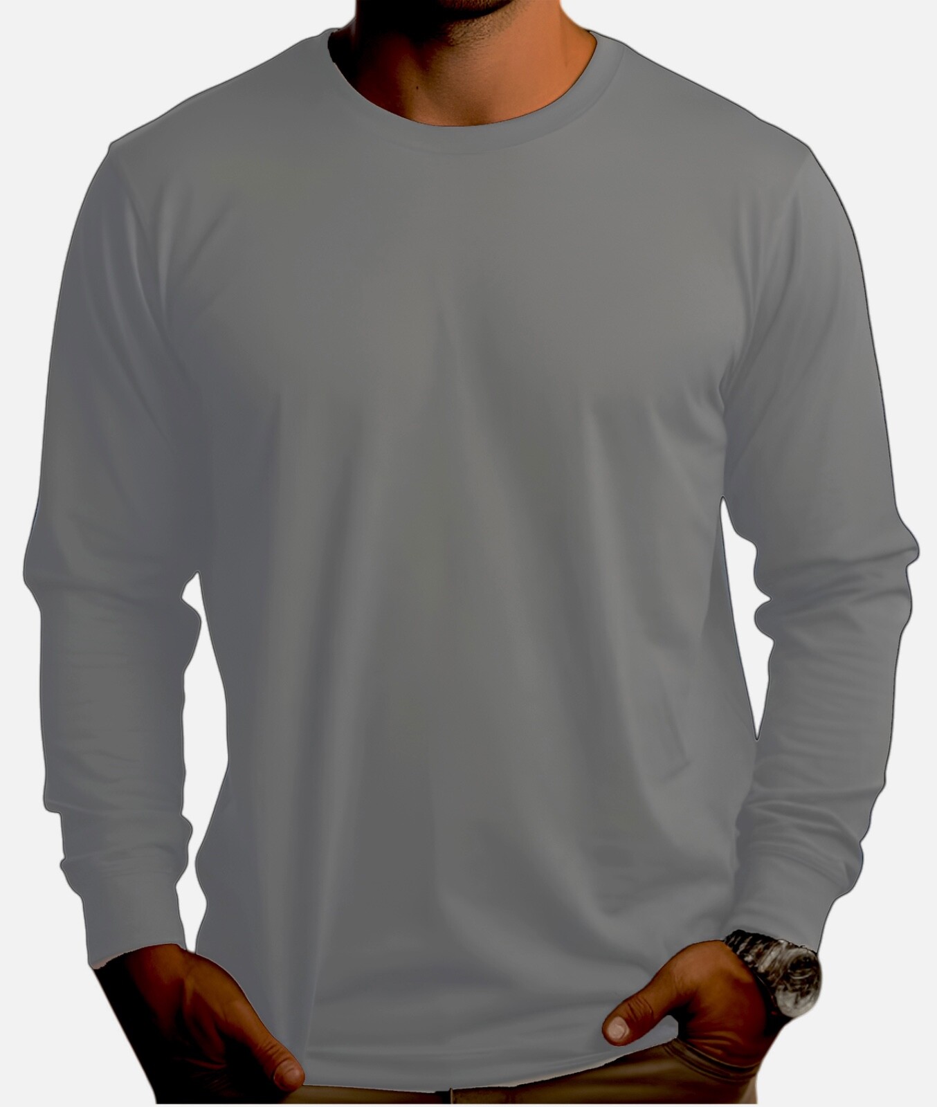 DRI-FIT Long Sleeve T-Shirts, UPF 50+ Sun Protection Shirt GRAY