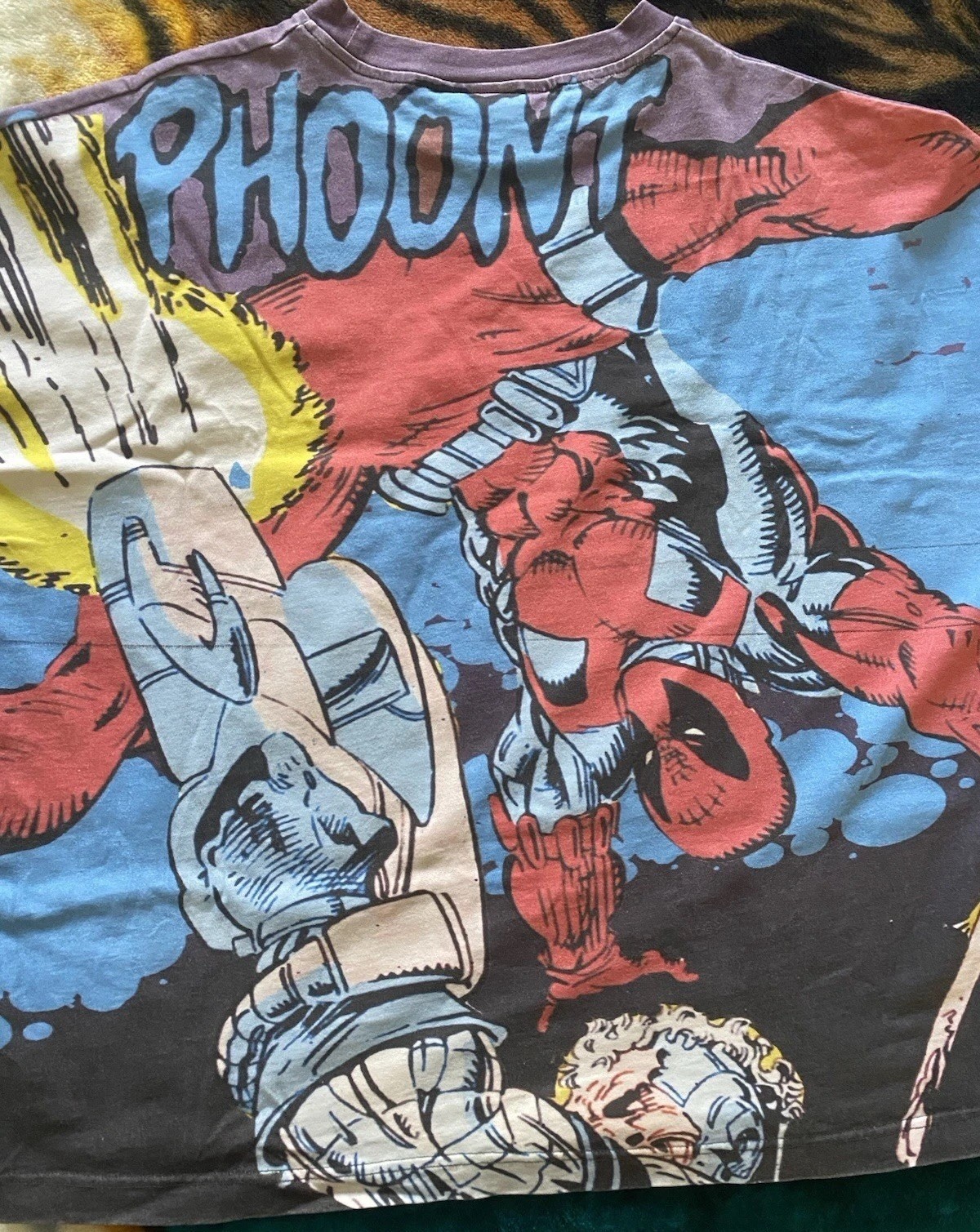 Deadpool X-Men X-Force Cable ART FOR VILLAINS All-Over T-Shirt Large Marvel 90’s