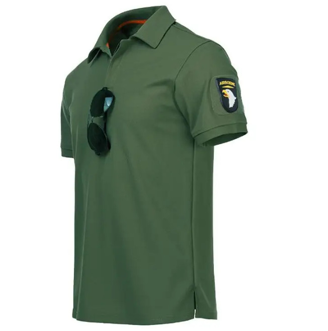 Men’s Tactical Polo T-Shirt Quick Dry Combat Short Sleeve Team Work Casual Shirt