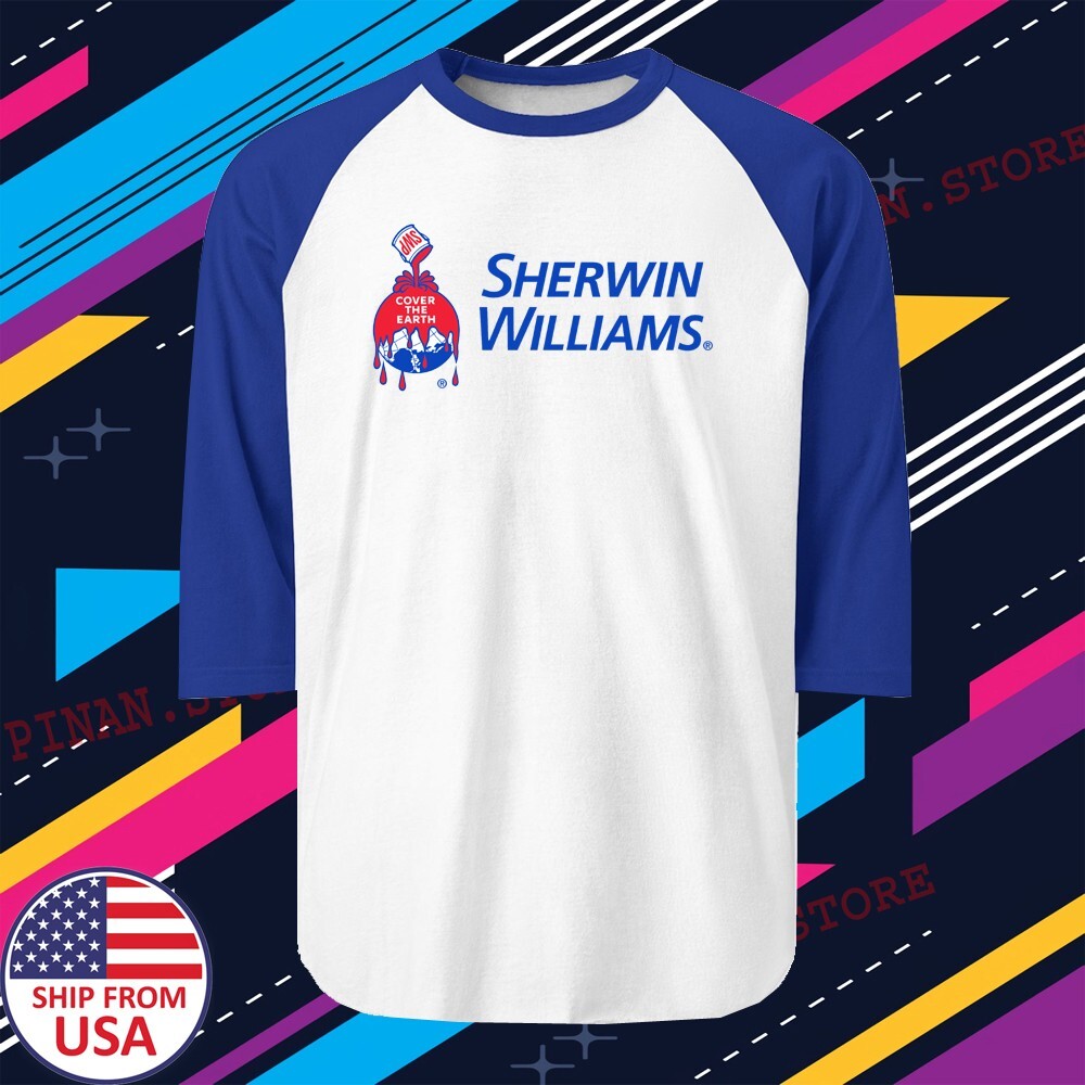 Sherwin Williams Paints Men’s Raglan Blue Size S to 2XL