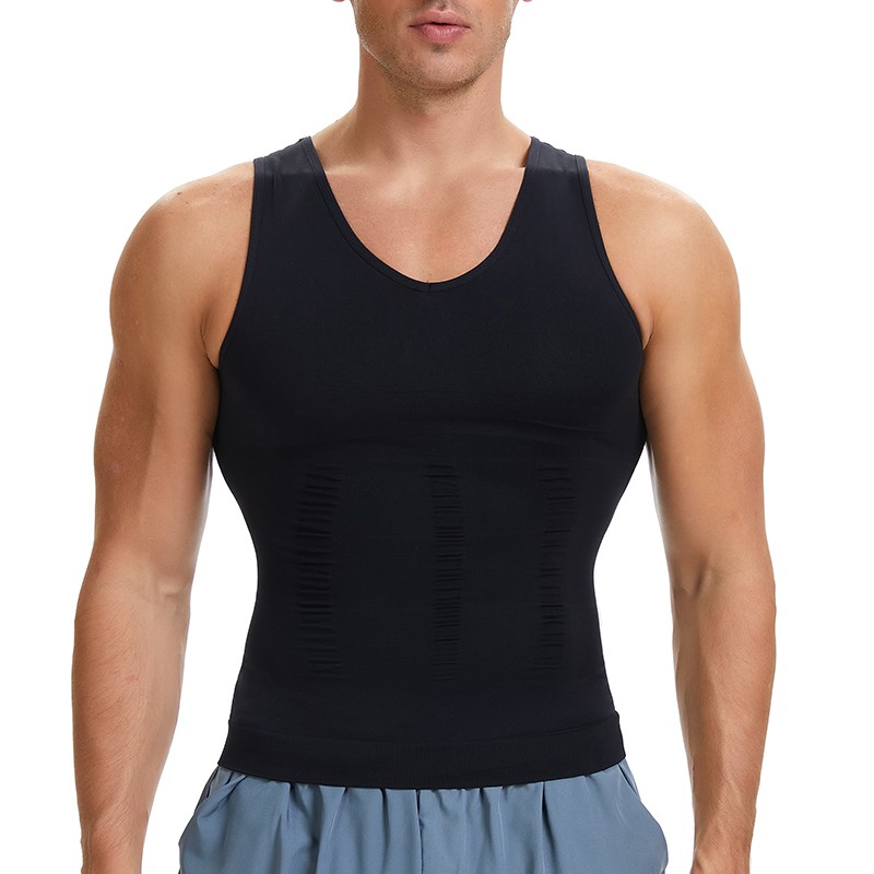 Mens Body Shaper Slimming Tummy Vest Compression Tank Top Faja camisa de hombre