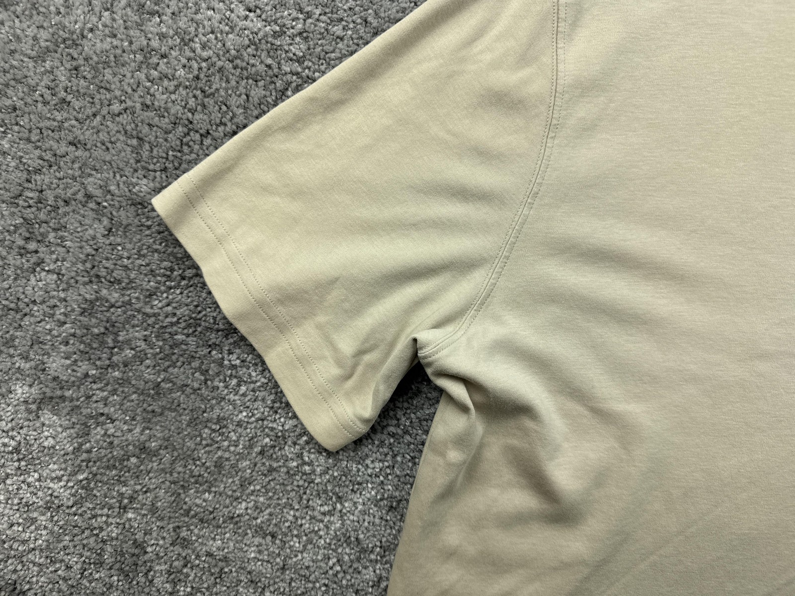 Kirkland Signature Shirt Mens 2XL Beige Pima Cotton Crew Neck Tagless Basic