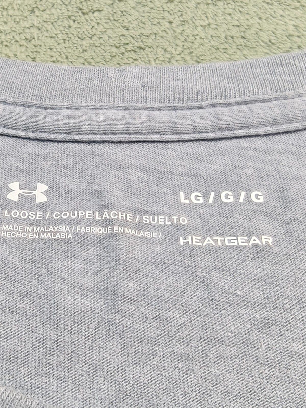 Under Armour Freedom Flag T-Shirt Mens Large Gray HeatGear Loose Fit Malaysia