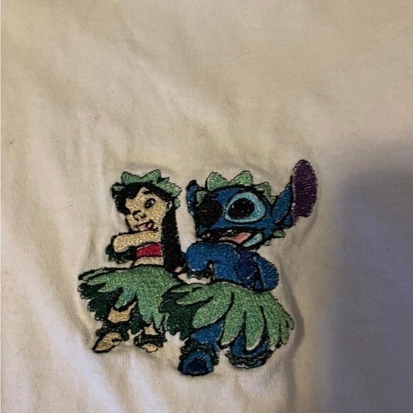 Lilo and stitch embroidered shirt