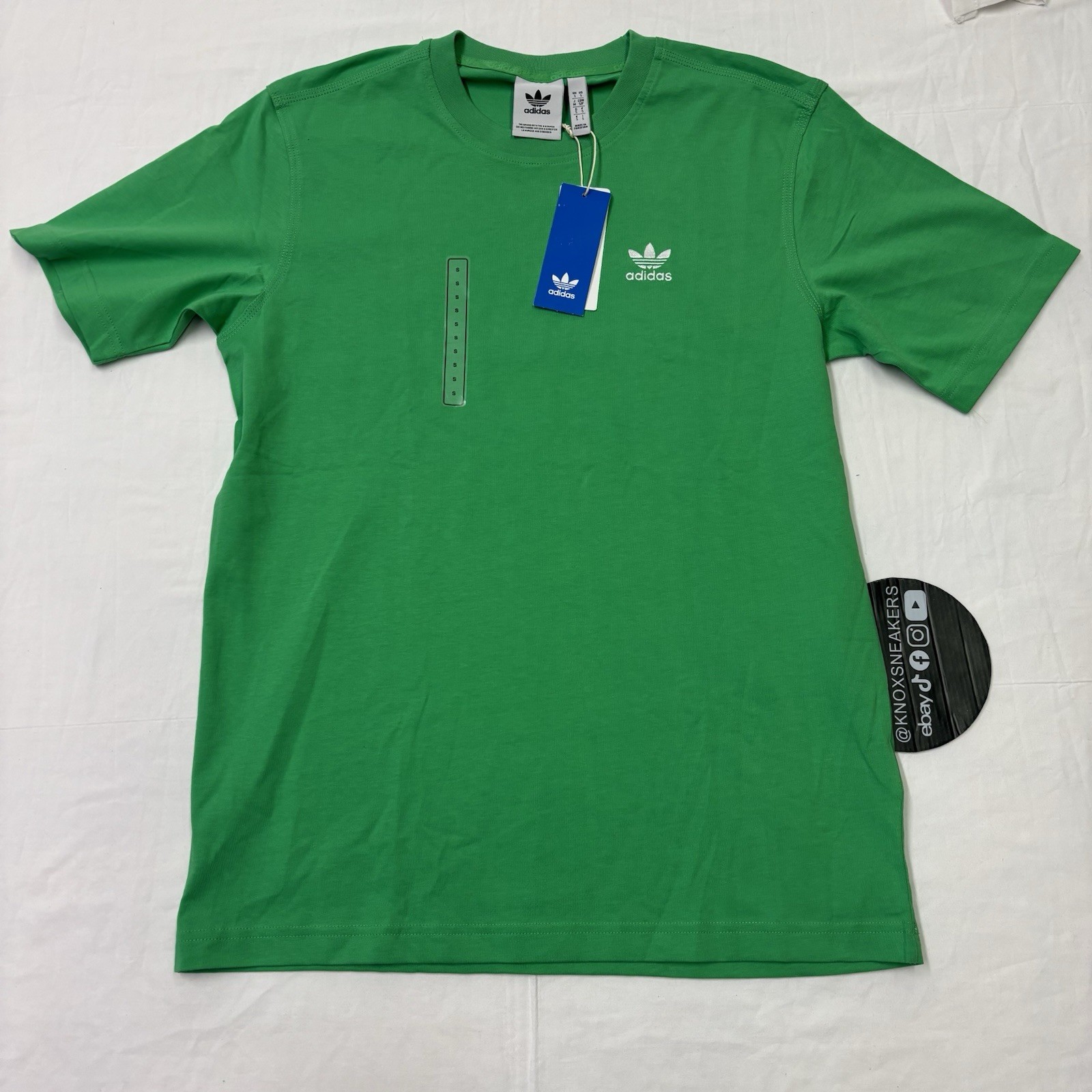 Adidas Originals Trefoil Ess Tee Energy Green T-Shirt JN0235 Men’s Size Small