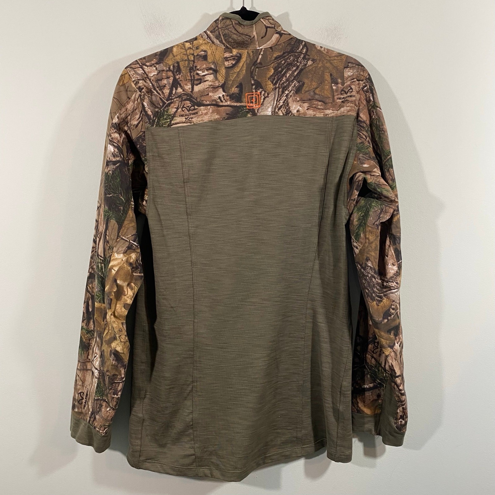 5.11 Tactical Men Realtree Camouflage Rapid Response Quarter-Zip Shirt Size S