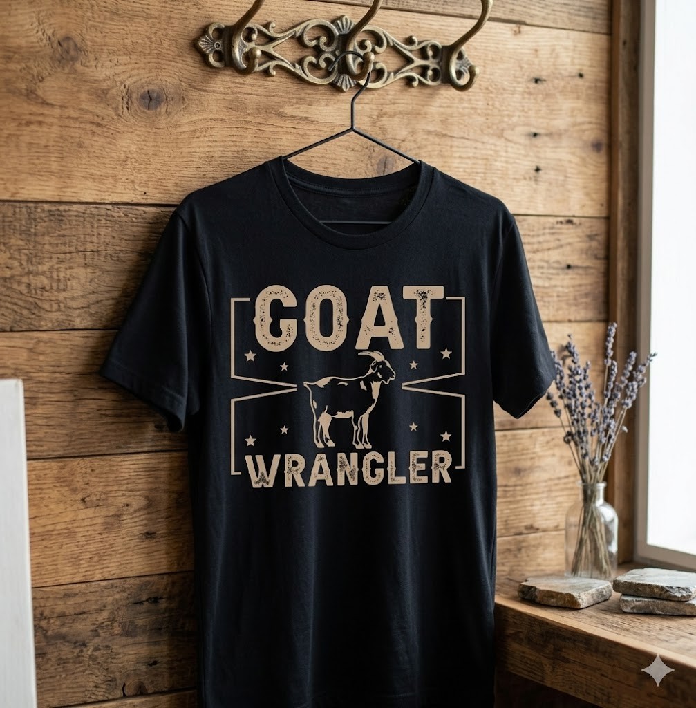 Goat Wrangler Funny Goat Herding Humor Goatherd Goat Herders T-Shirt – H295