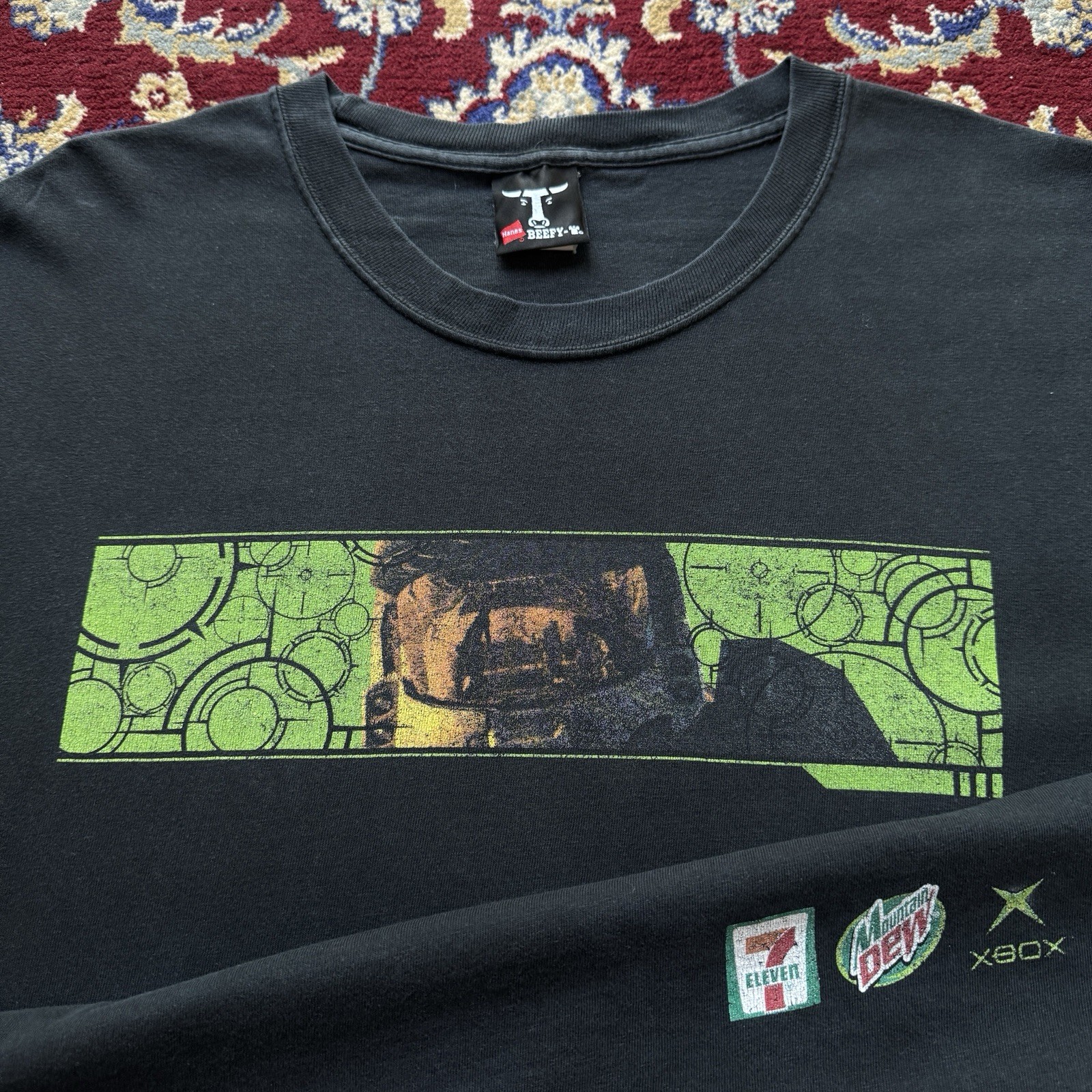 Vintage 2004 Halo 2 Fuel By Mountain Dew Xbox Bungie Promo Video Game Tee 2000s