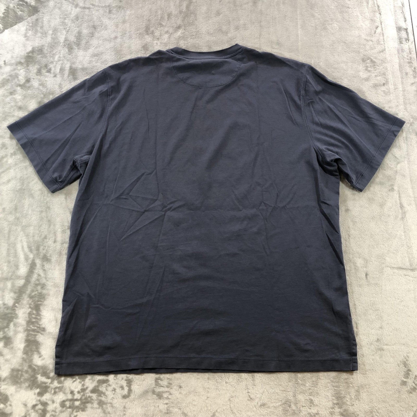 Left Coast Tee Shirt Mens XL Blue Pima Cotton Soft Crew Neck Solid Tee