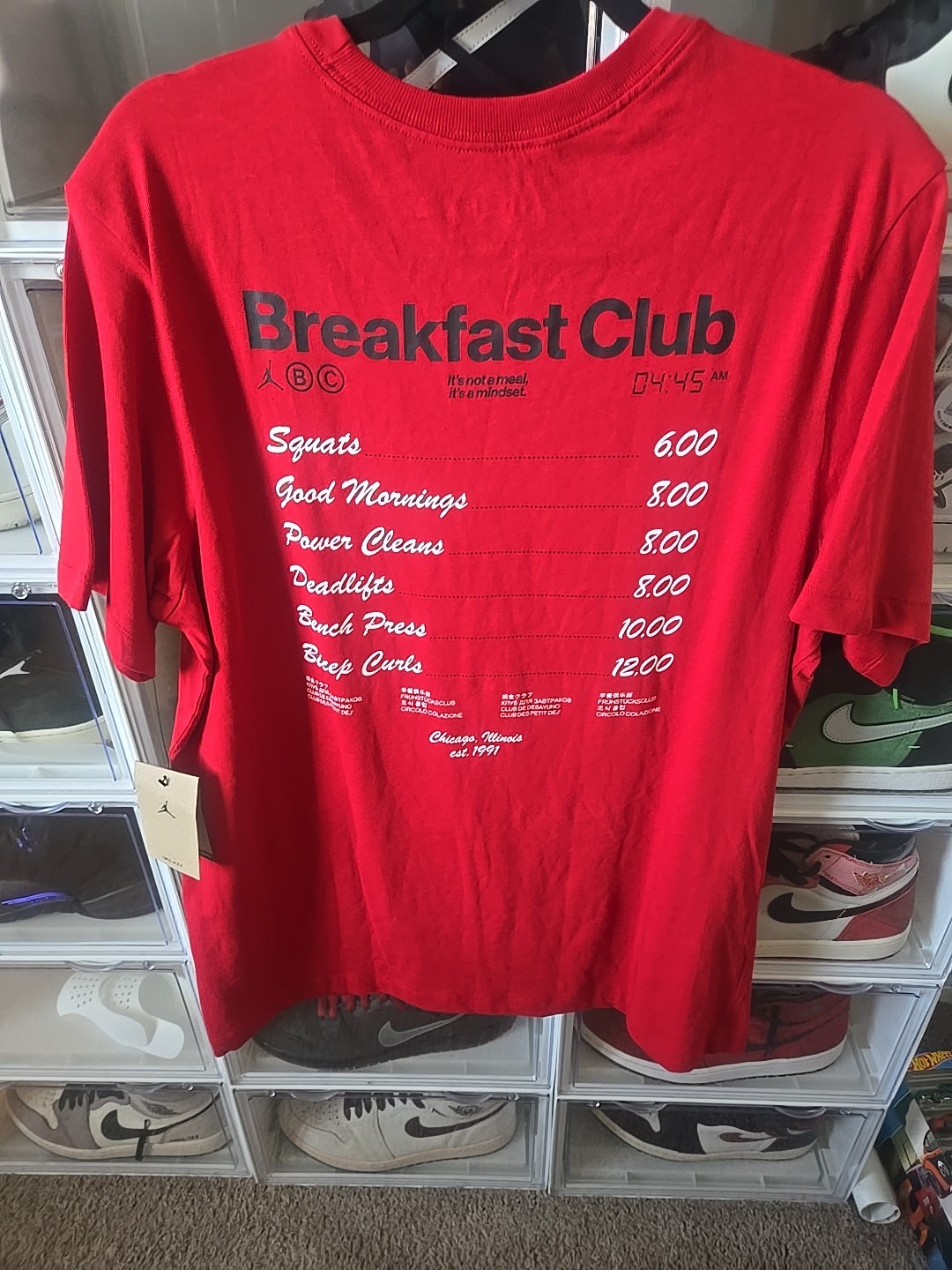 Nike Air Jordan Breakfast Club Size L Men’s T Shirt DQ7384 687 Cotton Nwt