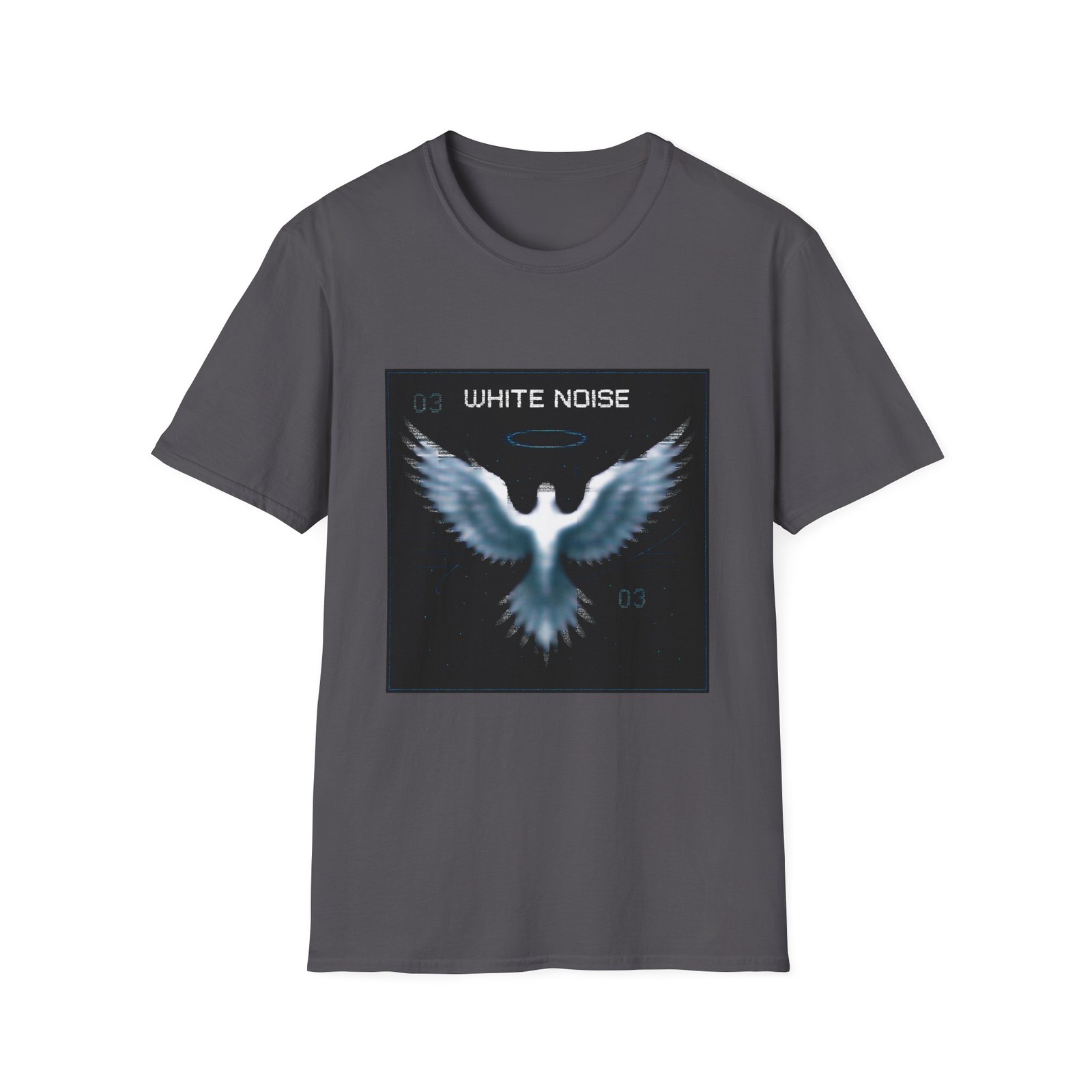 Unisex Softstyle T-Shirt Angel Wings Static Signal Electronic Music