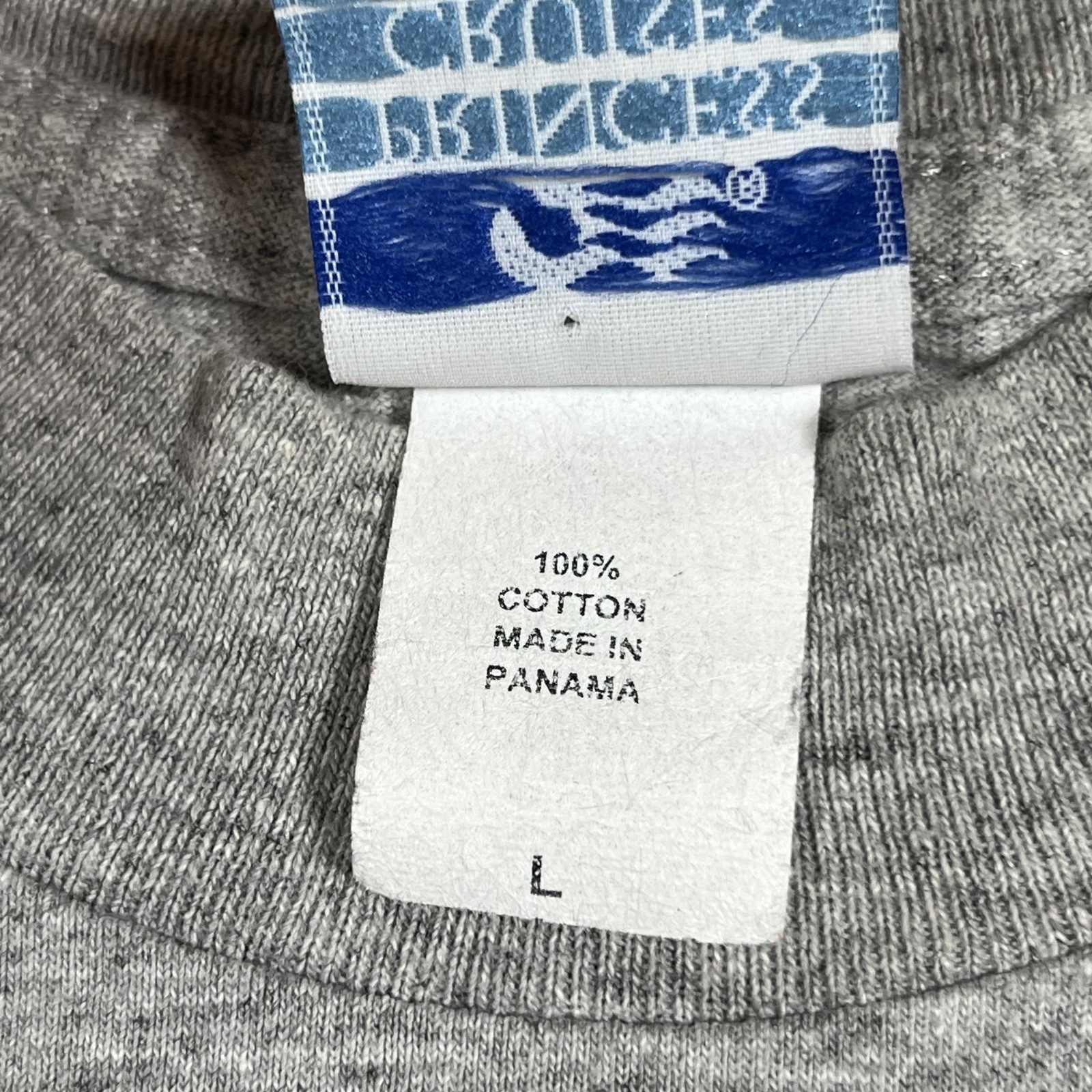 Mykonos Greece T-Shirt Men’s Large Heather Gray Cotton Princess Cruises 90s