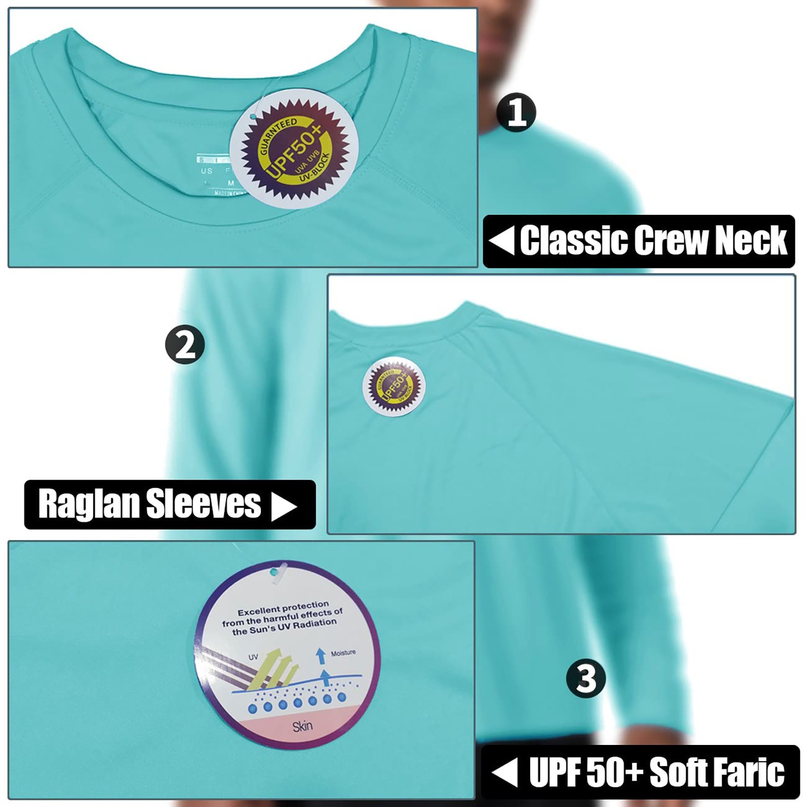 UPF50+ Mens Outdoor Fishing Hoodie Sun Block Skin Protection Long Sleeve T-Shirt