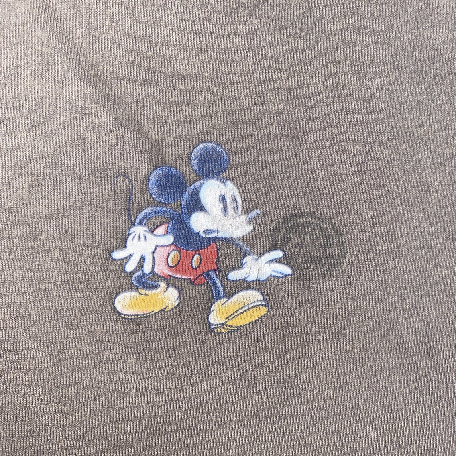 VINTAGE Disney Store Mickey Mouse Cartoon T-Shirt XL Gray Classic Movie TV