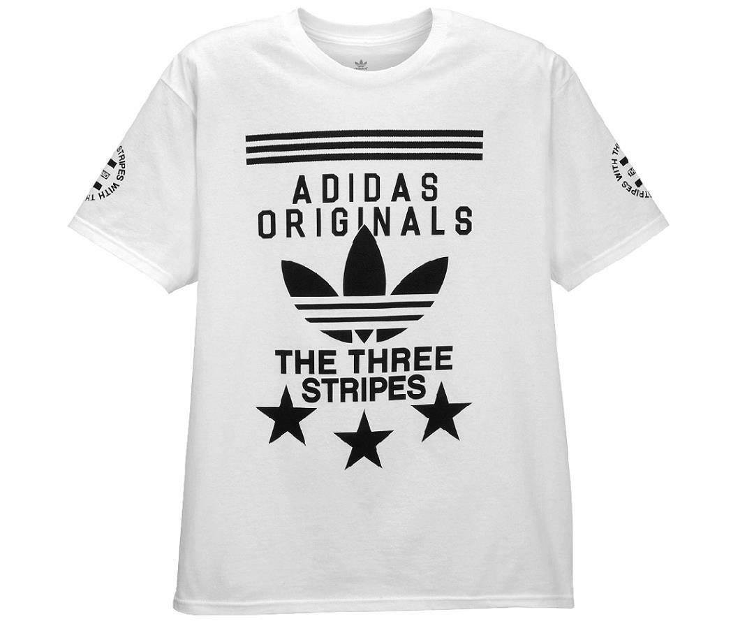 Adidas Originals “New Banner” T-Shirt White/Black Men’s XL 2XL BNWT