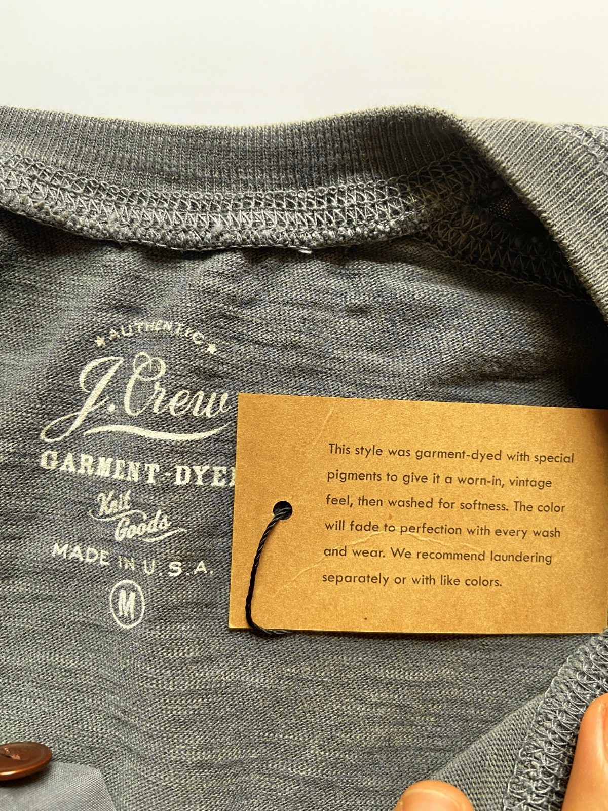 J Crew Mens Henley Long Sleeve (NWT) Charcoal Grey UP TO 59% OFF MSRP