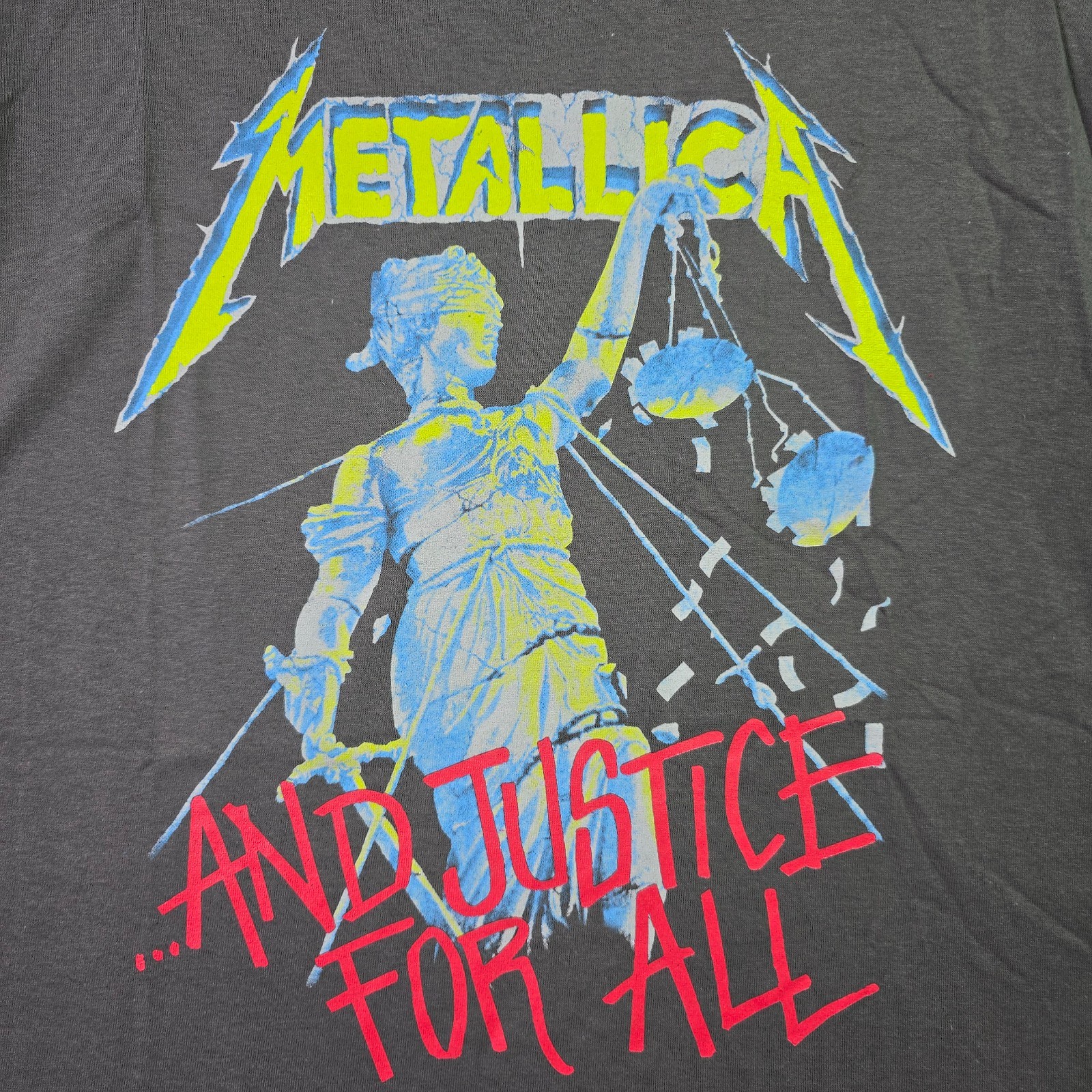 Metallica Shirt Mens XL Gray Justice For All Album Metal Rock Music Concert NWT