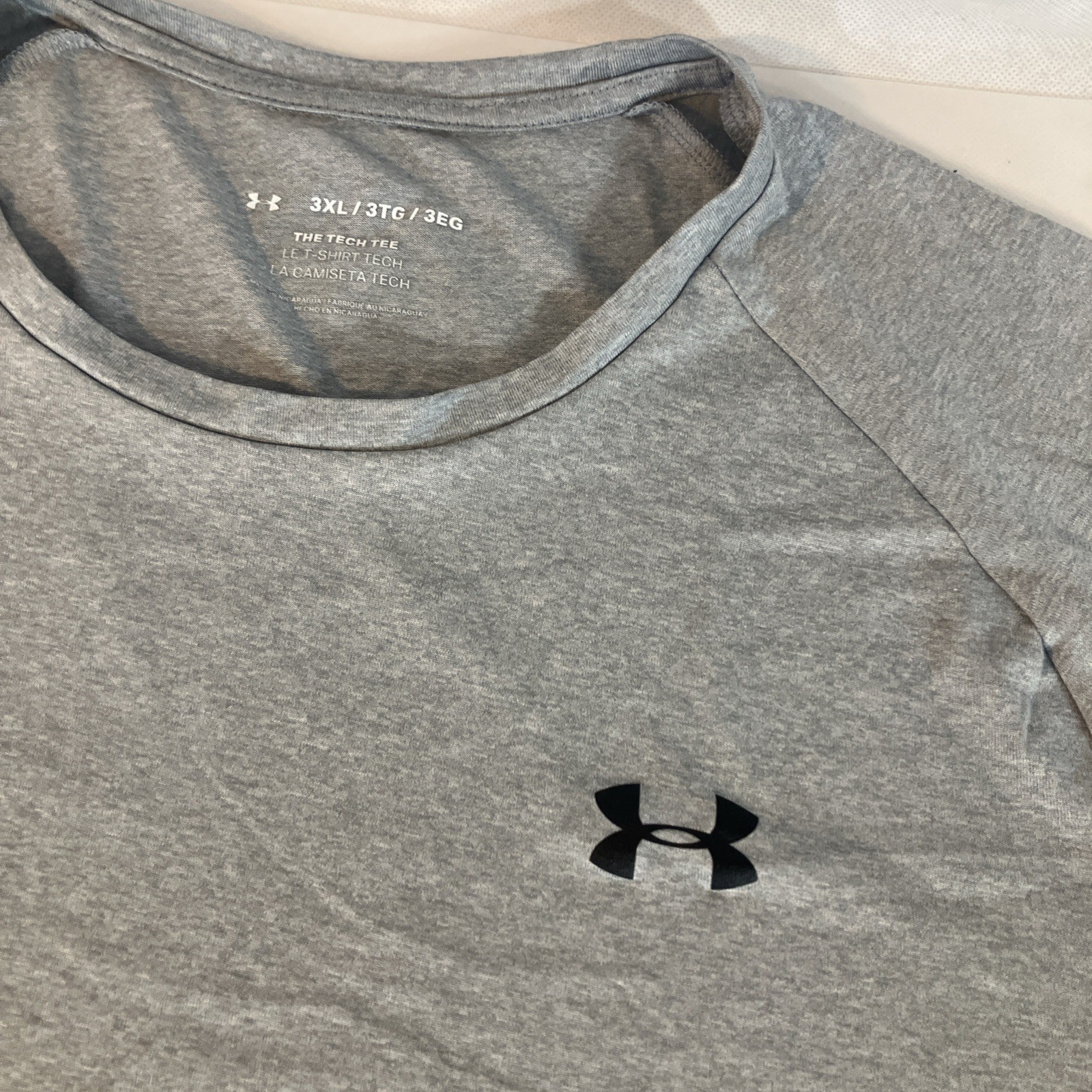 Under Armour The Tech Tee Mens 3XL Gray Crew Neck Short Sleeve T-Shirt