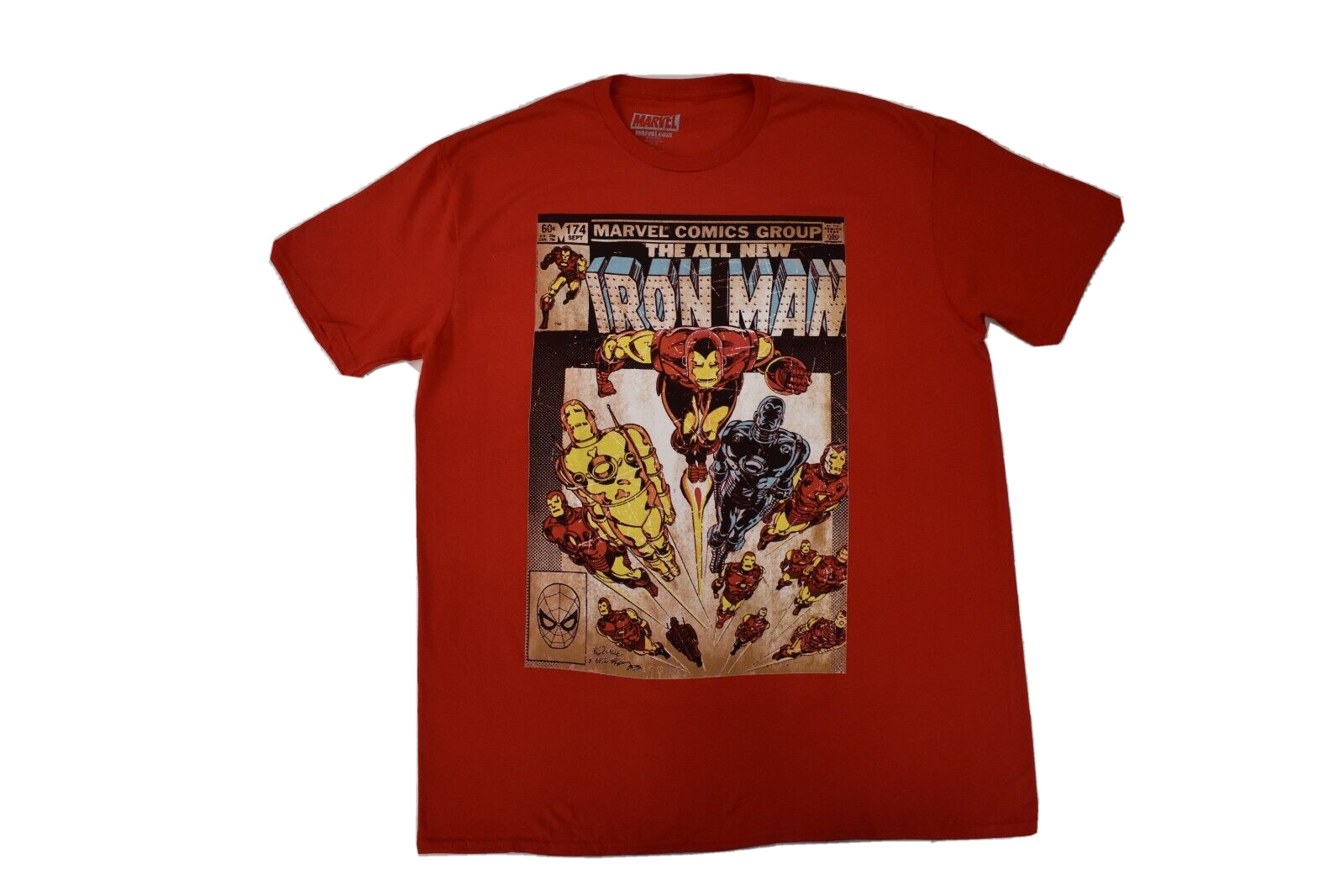 Marvel Mens Iron Man Comic Book Cover Graphic Tee Shirt New XL, 2XL