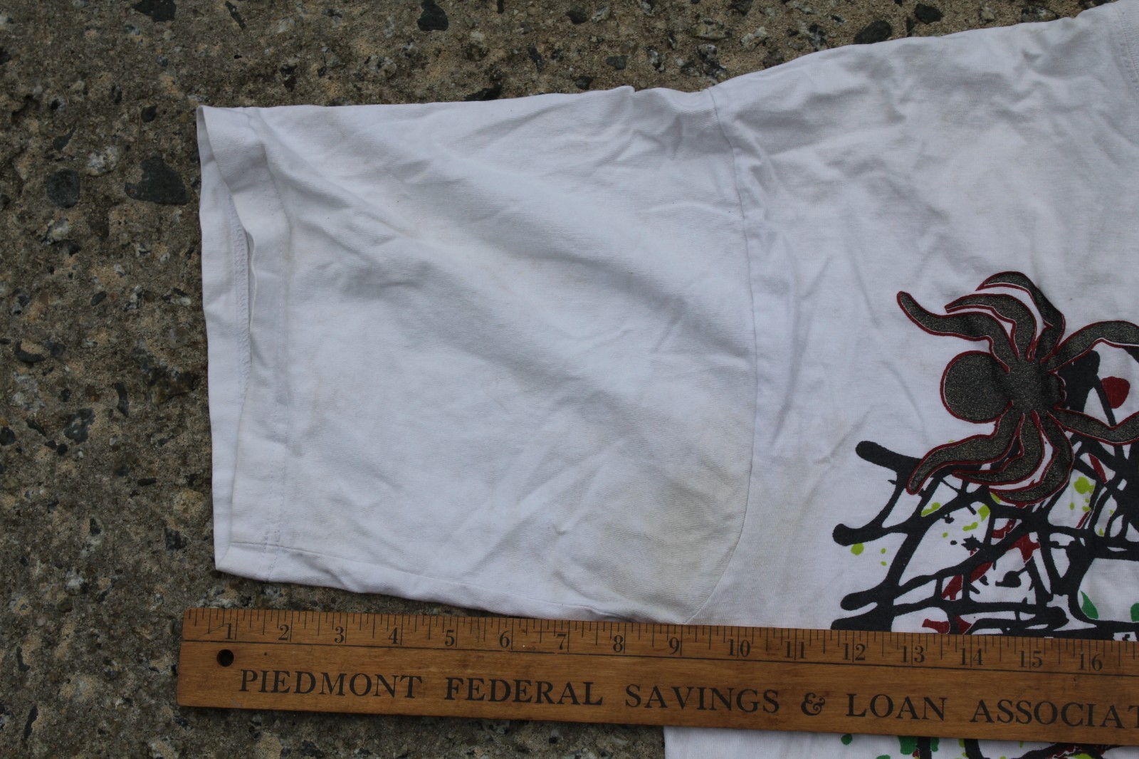 Metal Jeans Clothing Tshirt Spiders Spiderweb White (discoloration) Size 3XL Men