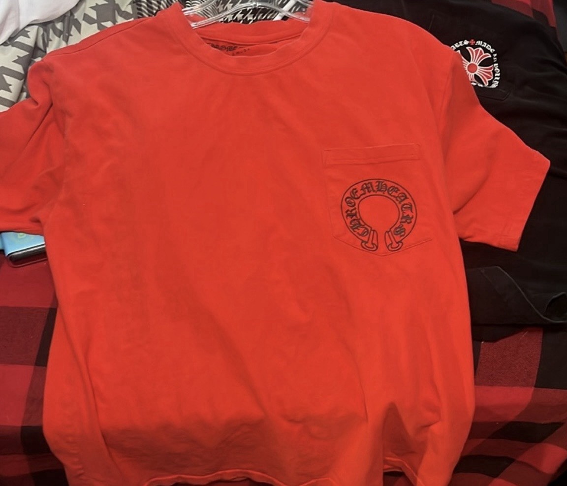 Chrome Hearts Red Pocket Tee Graphic T-Shirt