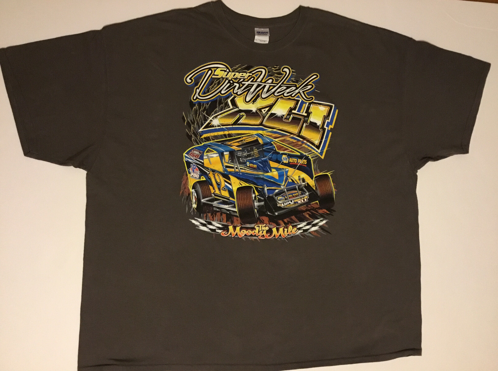 FORMULA 1 GILDAN Short Sleeve T-Shirt Sz 4XL Gray, Blue, Yellow