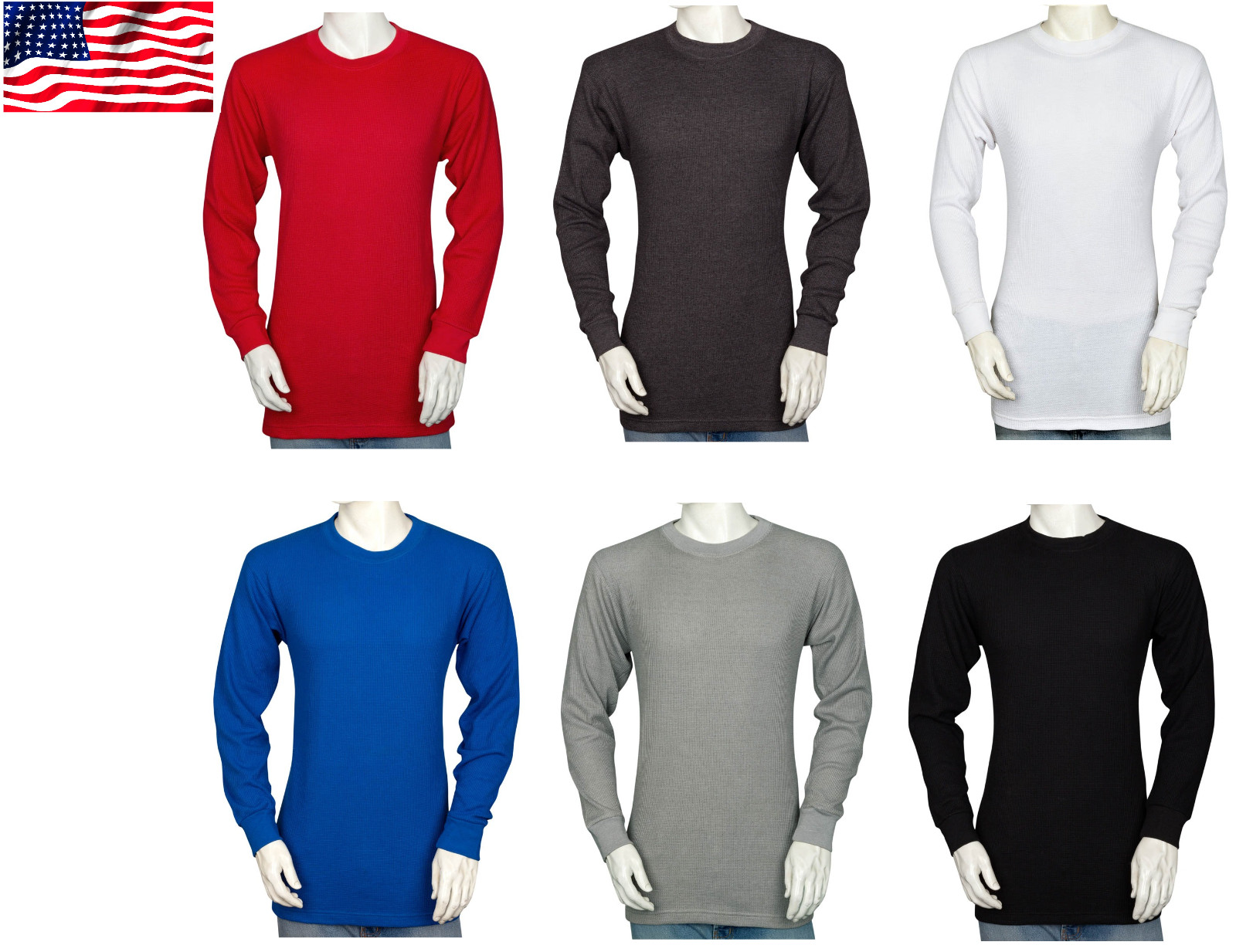 Styllion Mens THERMAL Shirts Crew – Regular Fit – Heavy Weight ( S to 5XL) TCRLS