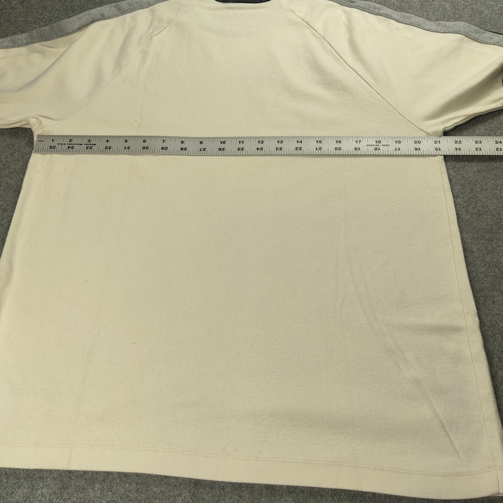 Vintage Gap Shirt Men Large Cream Colorblock Crewneck Contrasting Trim Retro