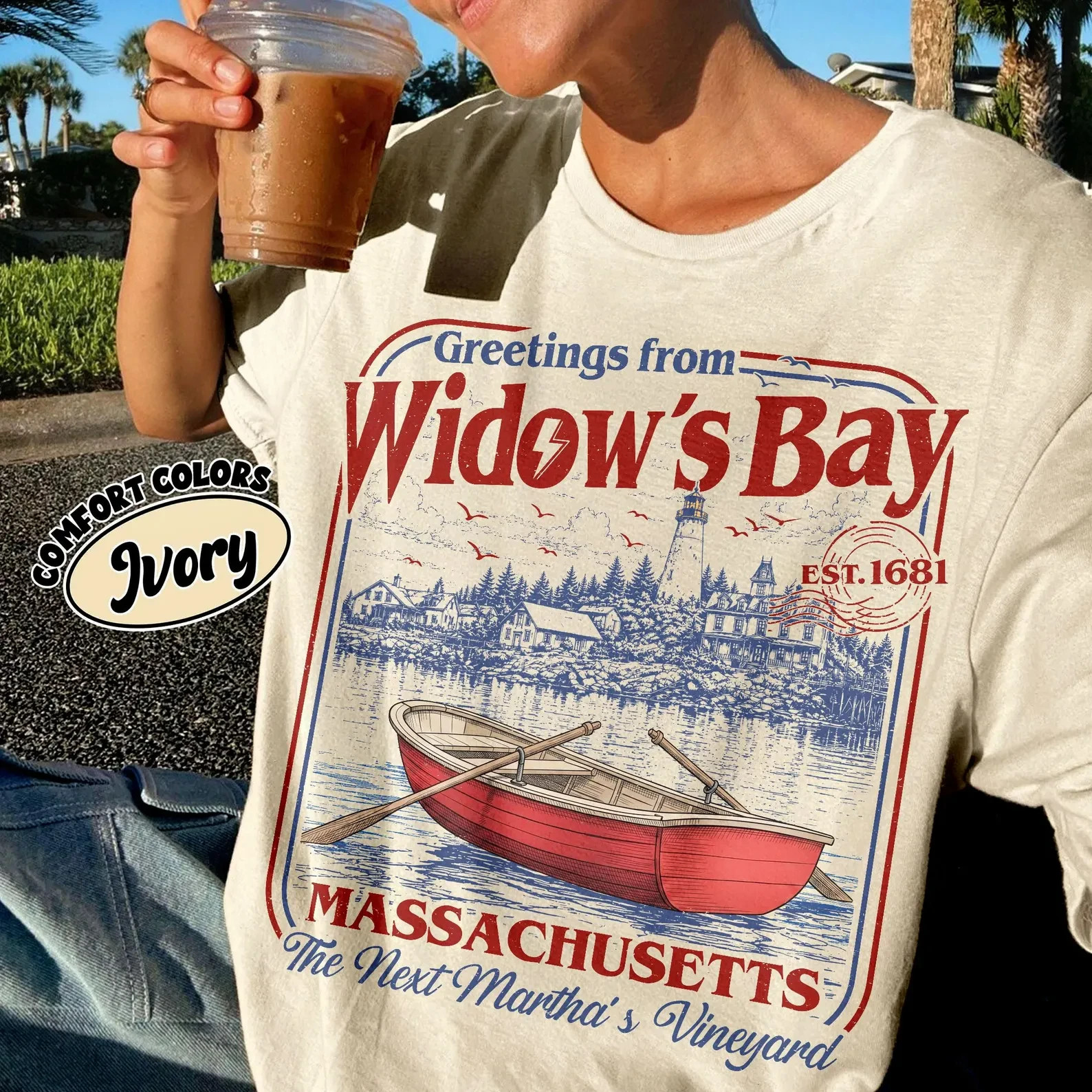 Greetings From Widow’s Bay TShirt, Coastal Horror TV Show Tee