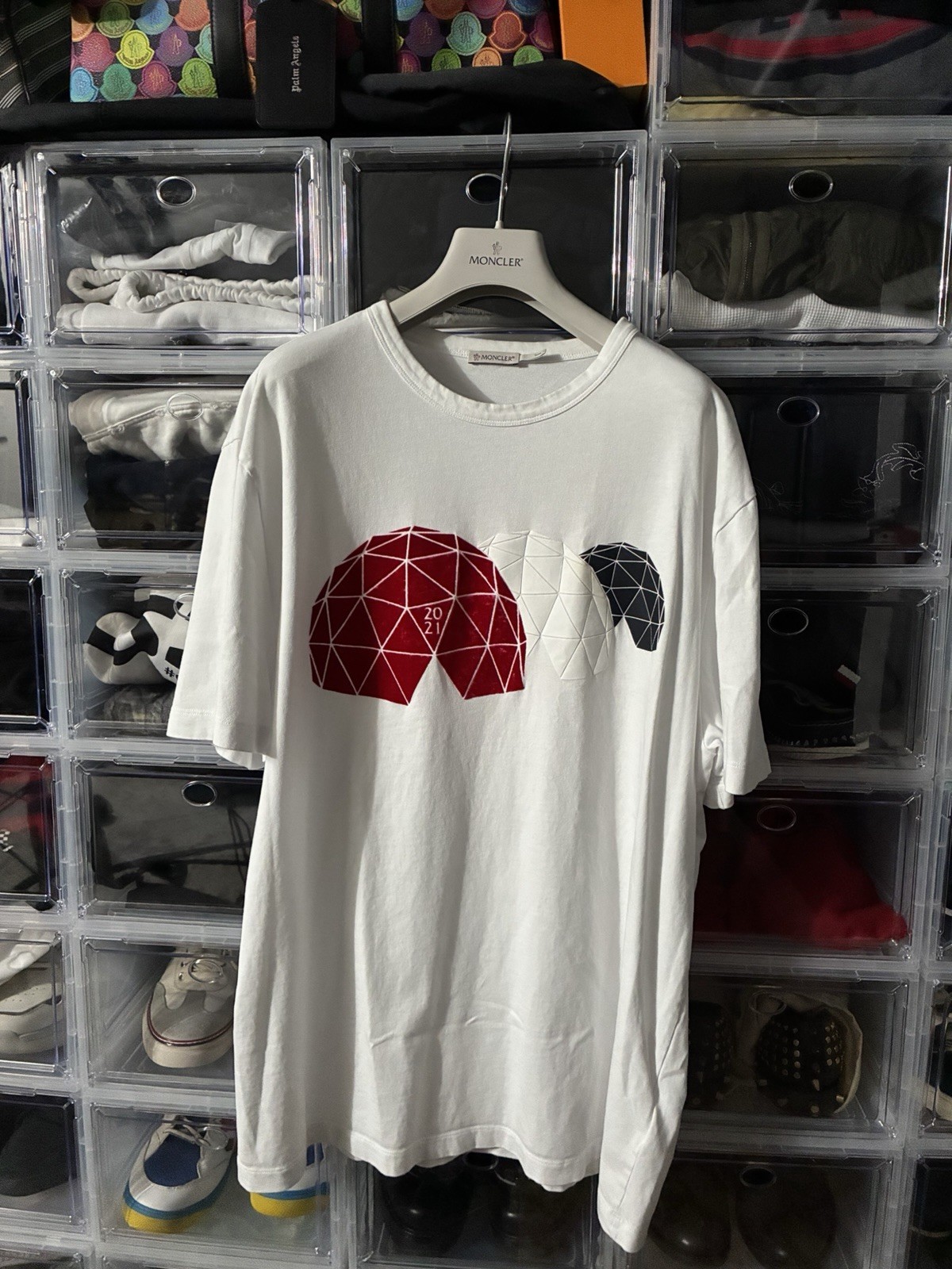 Rare MONCLER Tri Color Print T-Shirt 2XL – $795