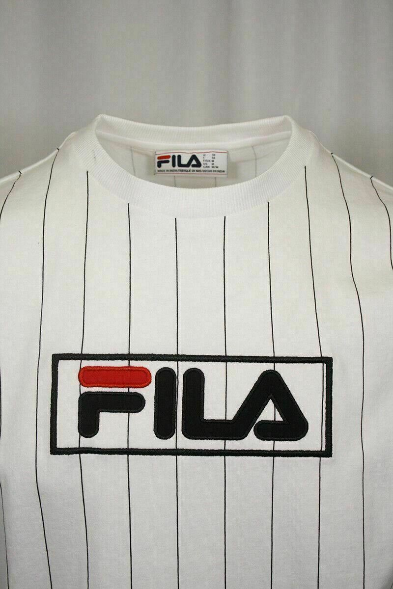 FILA Men’s White Striped & Logo S/S T-Shirt (181)