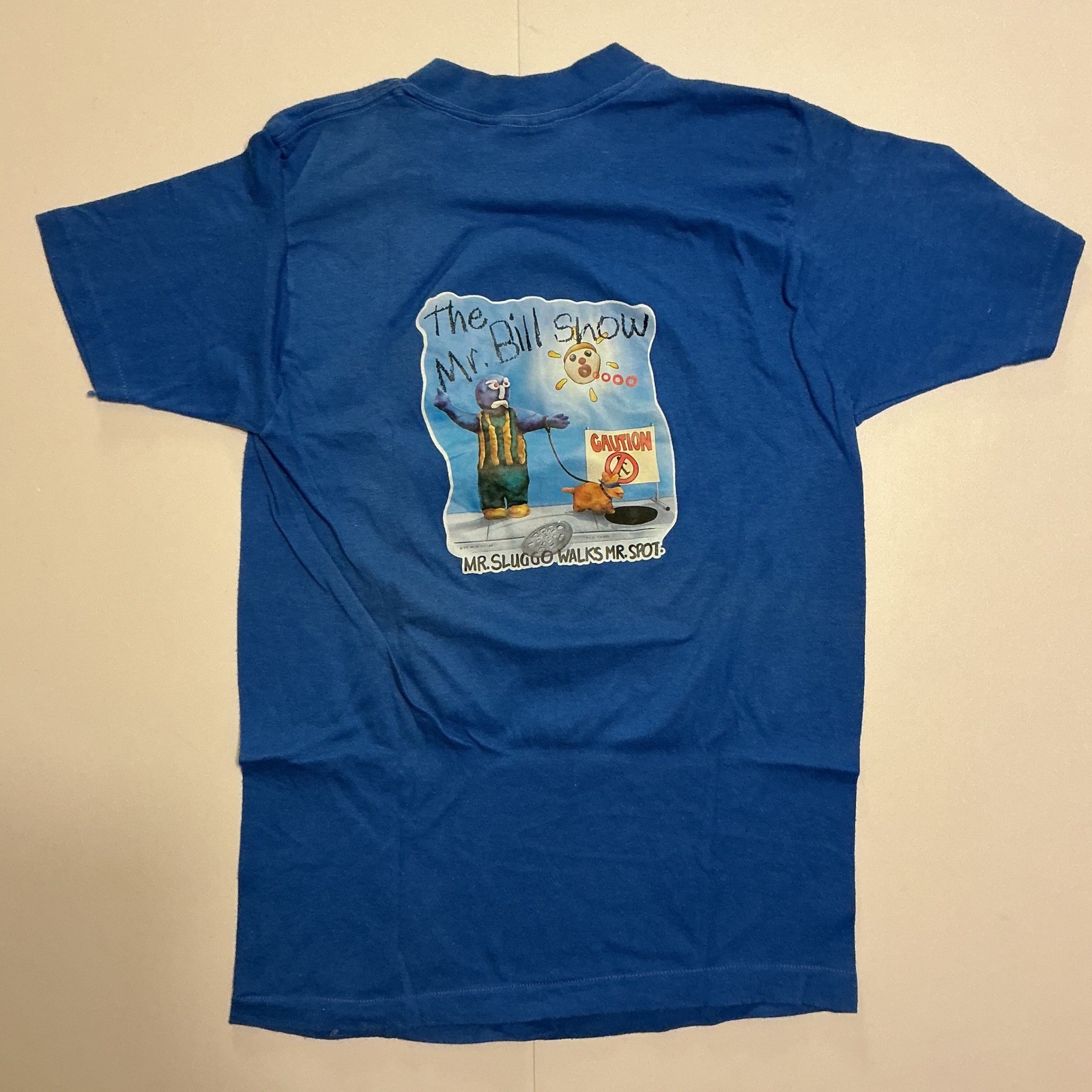 VTG Single Stitch 90s 80s Mr Bill Show T Shirt SNL Comedy M Fits XS Blue