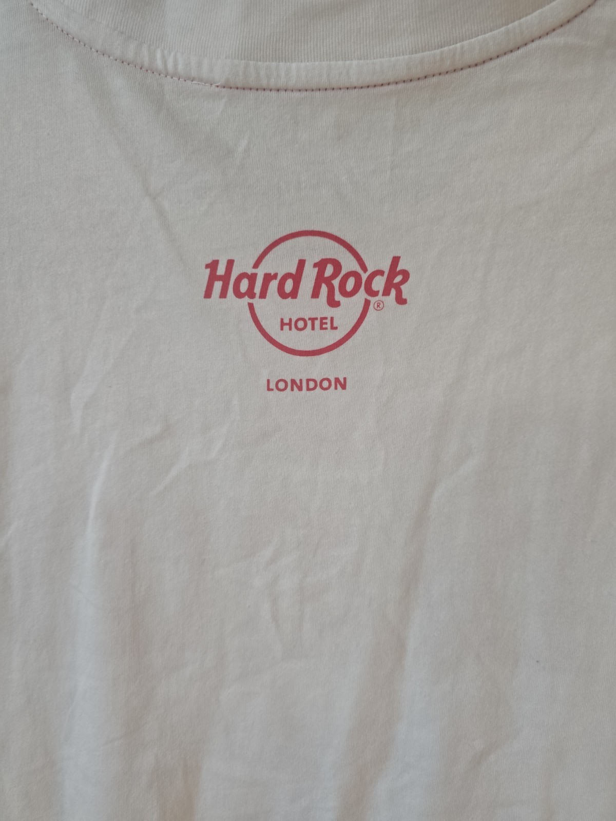The Beatles Mens XXL White Ss T Shirt With Logo Bought In London Hard Rock Cafe