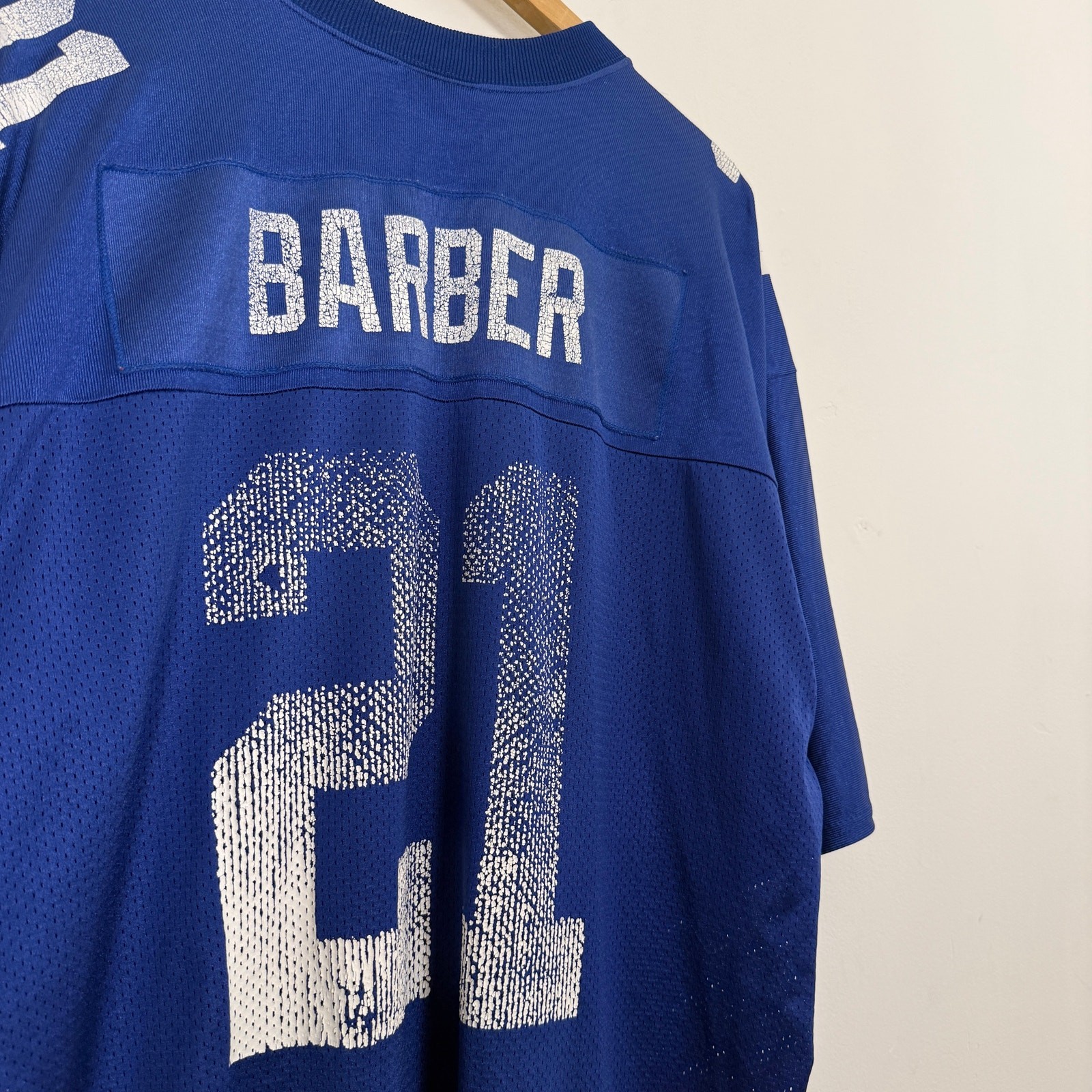 Vintage Y2K New York Giants NYC Tiki Barber NFL Football Sports Jersey XXL Blue