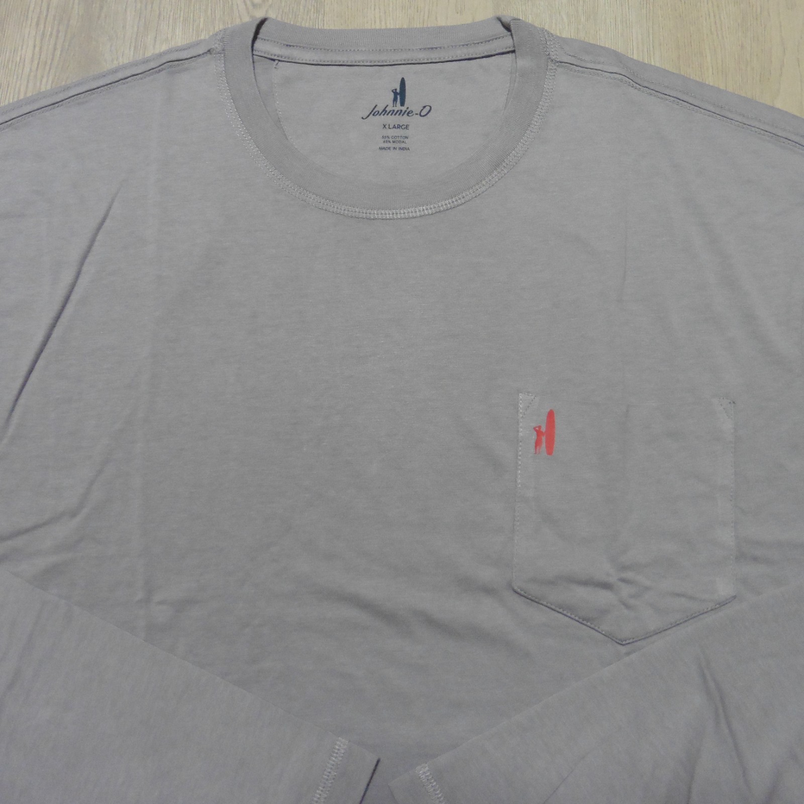JOHNNIE O Mens S M L XL 2XL T SHIRT US PALM TREE STEEL GREY FLAG GOLF BRENNAN