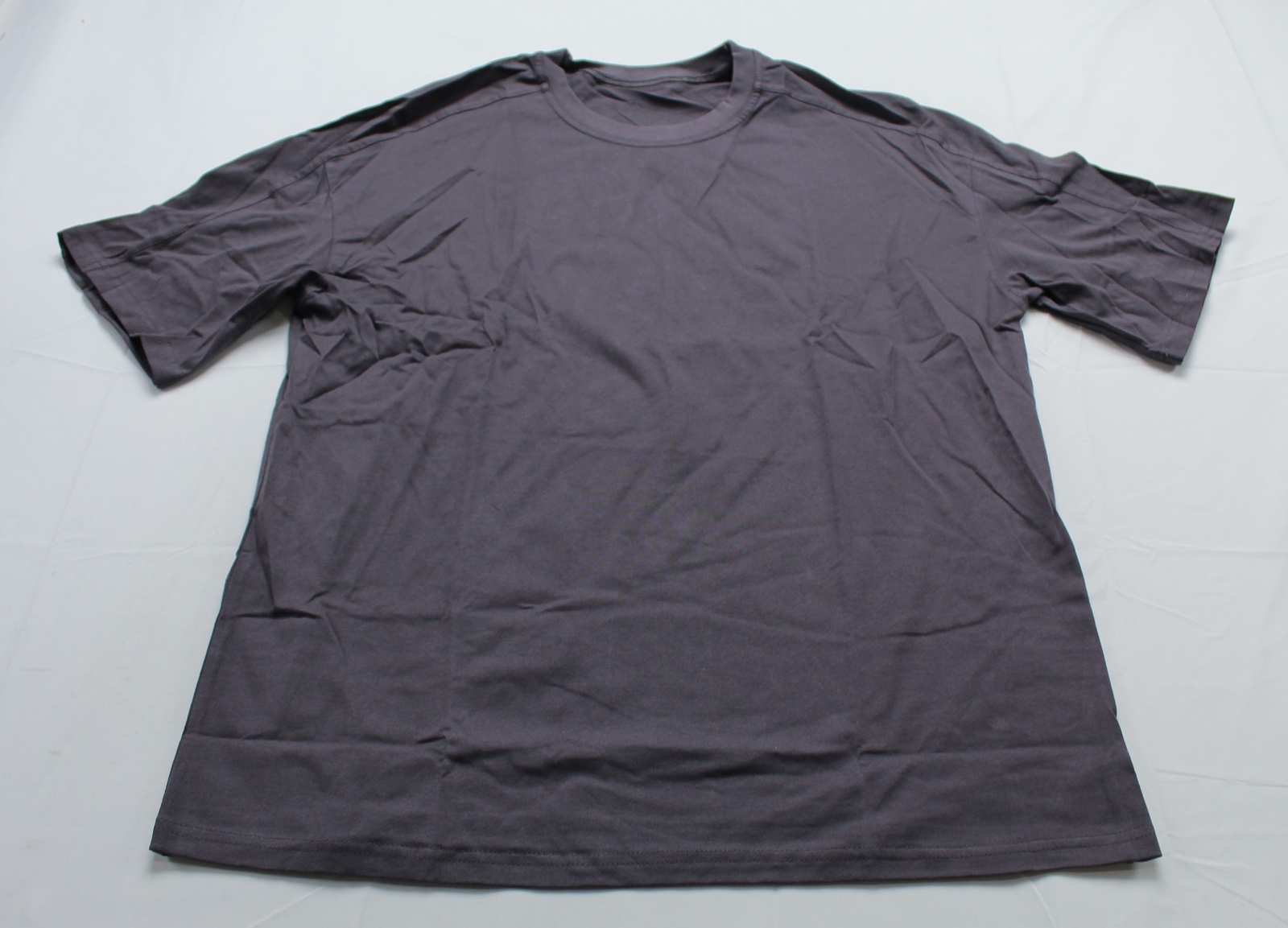 SHEIN Men’s Short Sleeve Solid Cotton Drop Shoulder T-Shirt ZS6 Gray XL