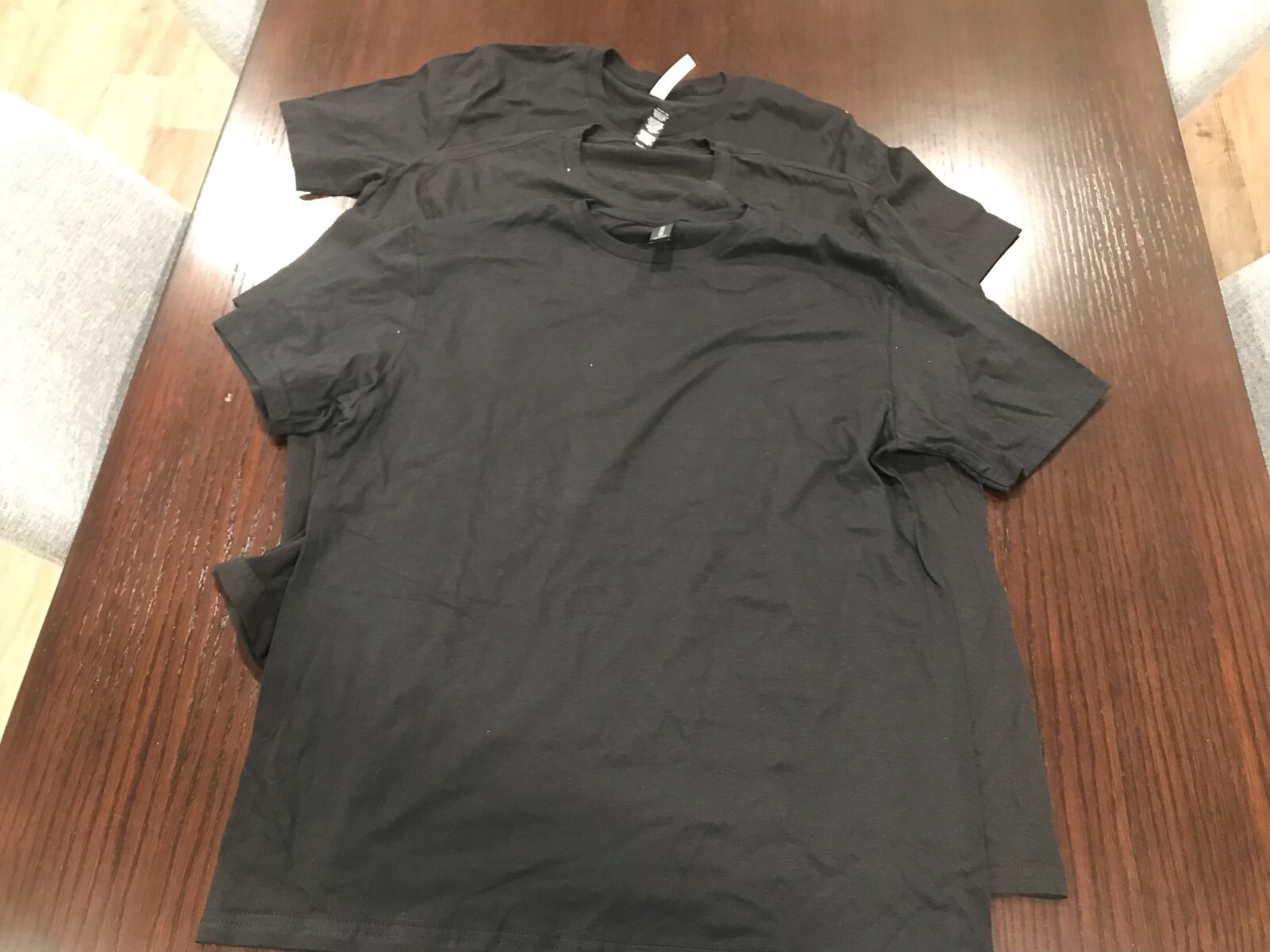 Unisex Black T-Shirts LOT OF 3 Gildan, District Bella Canvas, Size Large (Loc 9)