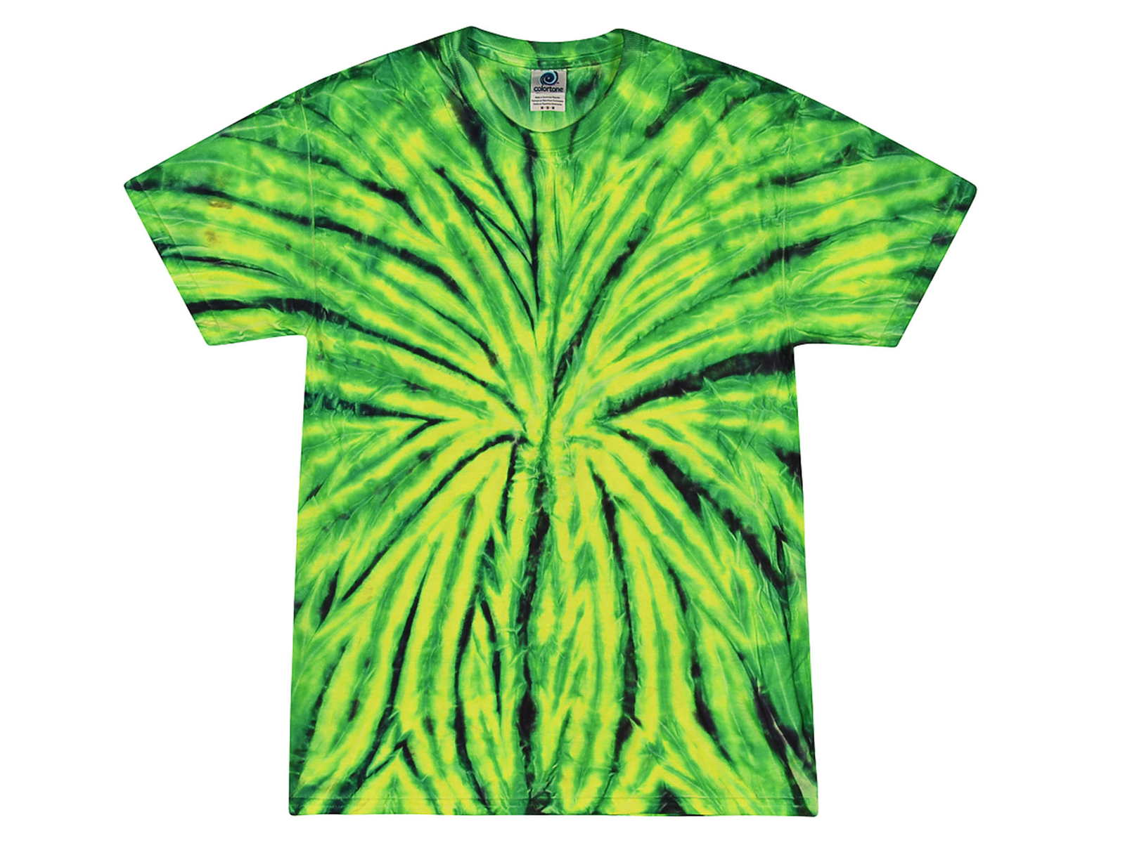 Yellow Green Spider Tie Dye T-Shirts S M L XL 2XL 3XL 4XL 5XL Colortone