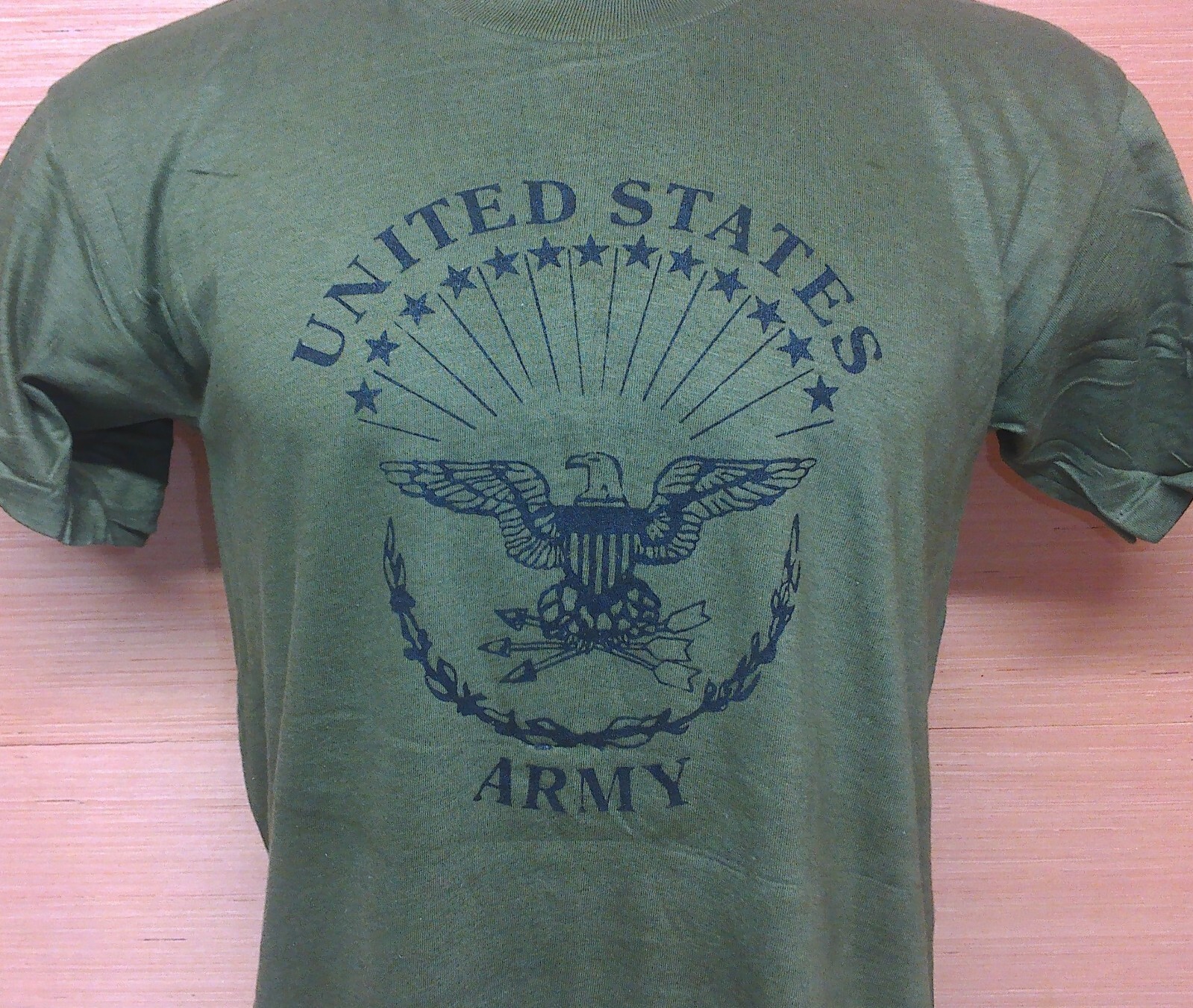 Vintage 1970’s Era New Old Stock United States Army OD Green PT T-Shirt Medium