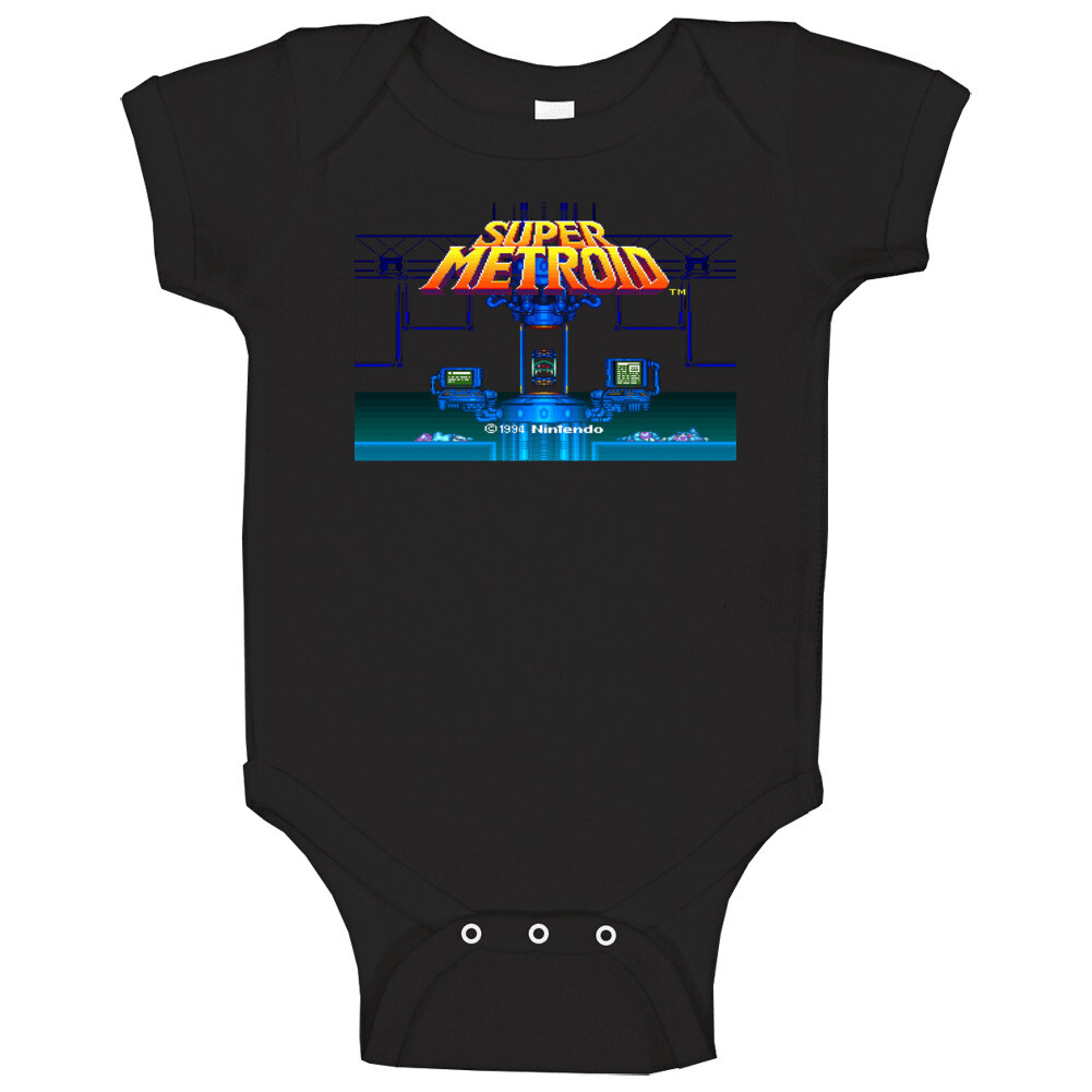 Super Metroid Snes Retro Video Game Baby One Piece